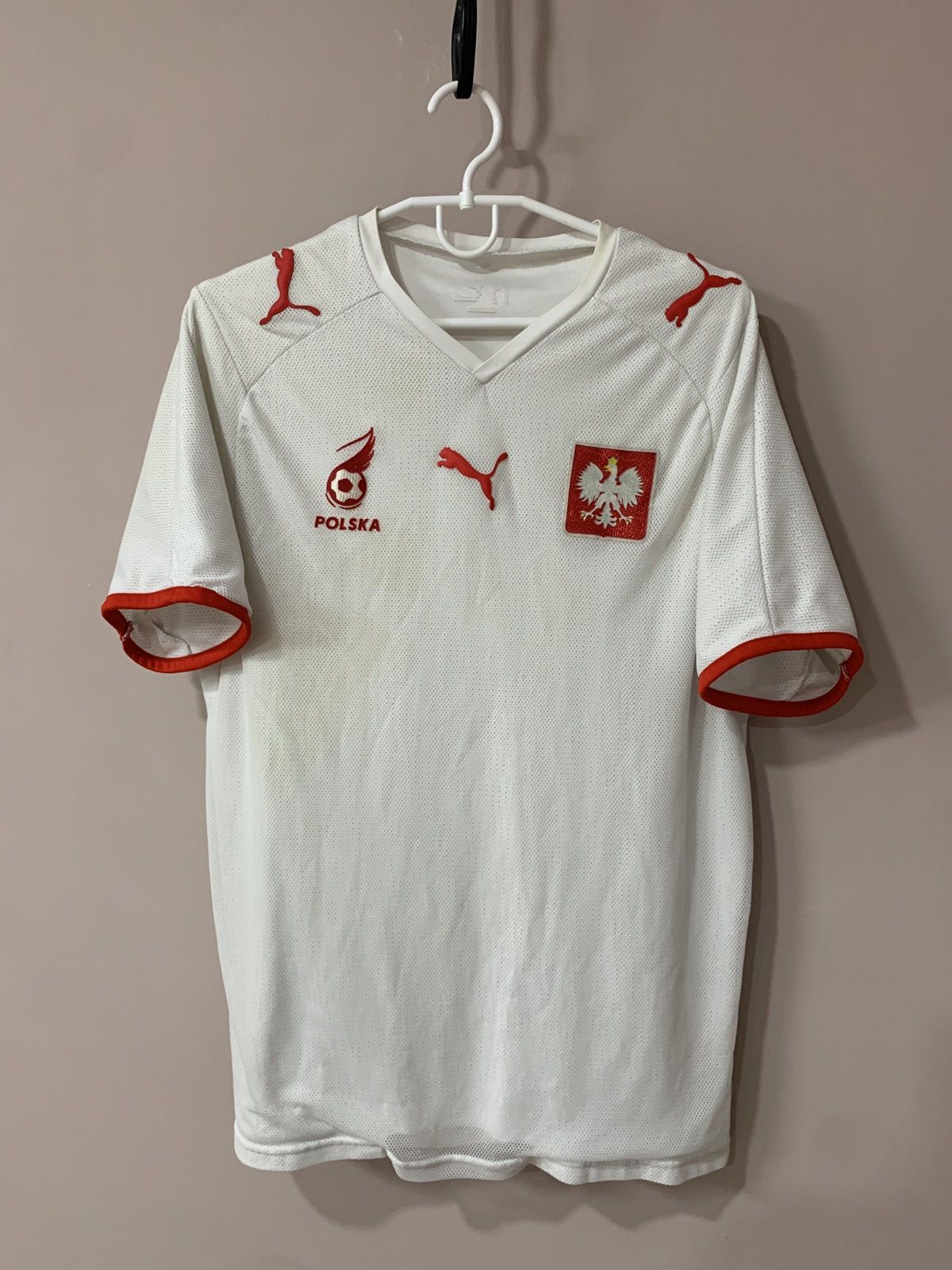 Puma Poland Polska 2008 away Football Shirt Puma Soccer Jersey M Size US M / EU 48-50 / 2 - 1 Thumbnail