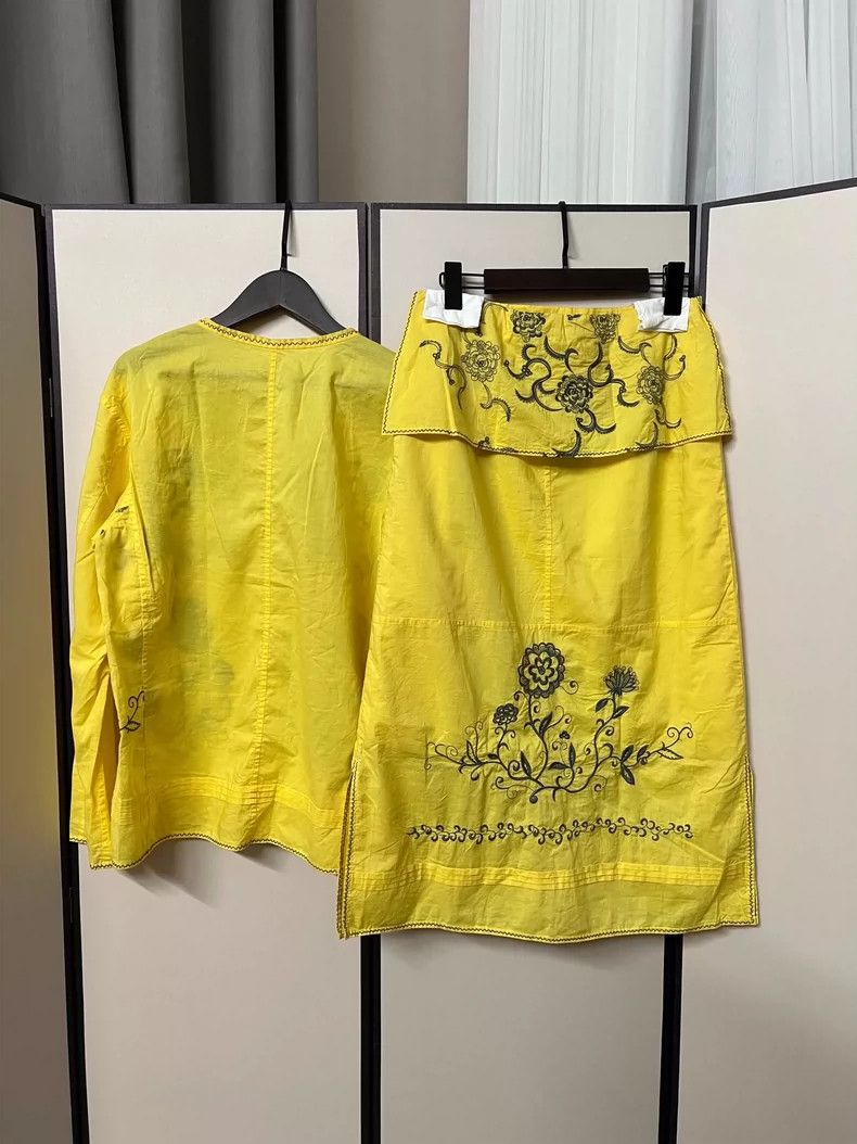Issey Miyake Issey Miyake size:3 Yellow embroidered flower-patterned ca Size XS / US 0-2 / IT 36-38 - 6 Thumbnail