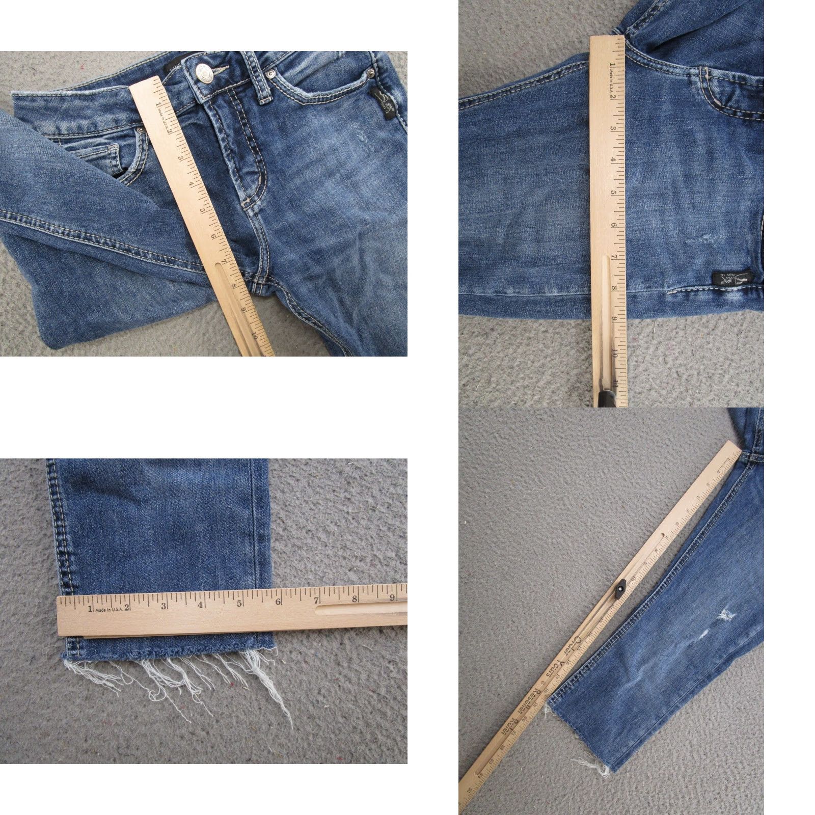 Silver Jeans Co. Silver Jeans Co Avery Skinny Blue Denim Jeans Size 29 Women Stretch 5-Pocket Size 29" - 8 Thumbnail