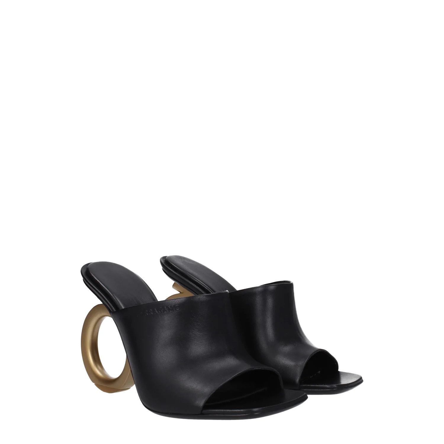 Salvatore Ferragamo ob1o1e1224 Leather Sandals in Black Size US 6.5 / IT 36.5 - 2 Thumbnail