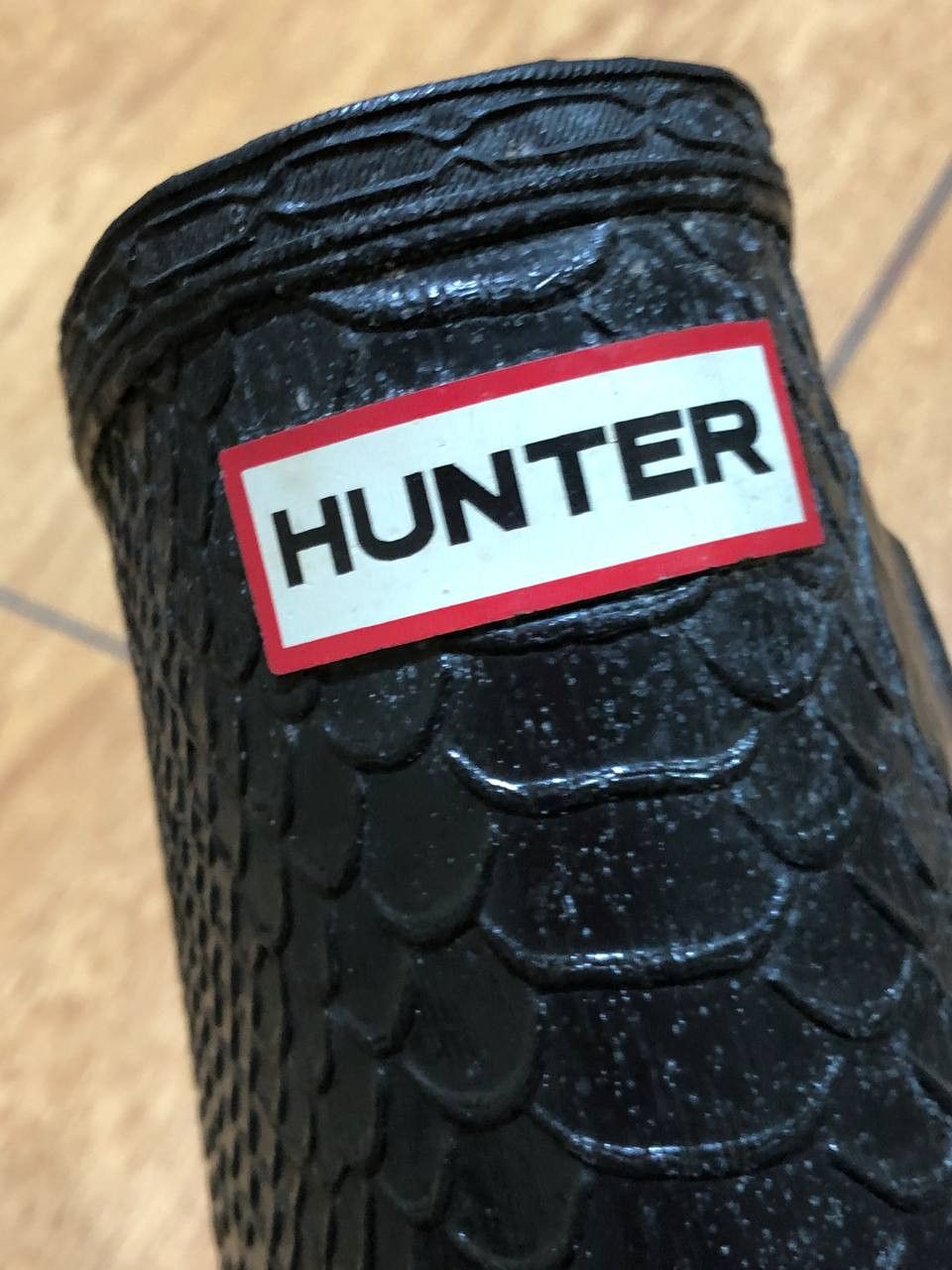 Hunter Vintage Boots black Hunter logo Y2K streetwear Size US 5.5 / EU 38 - 8 Thumbnail