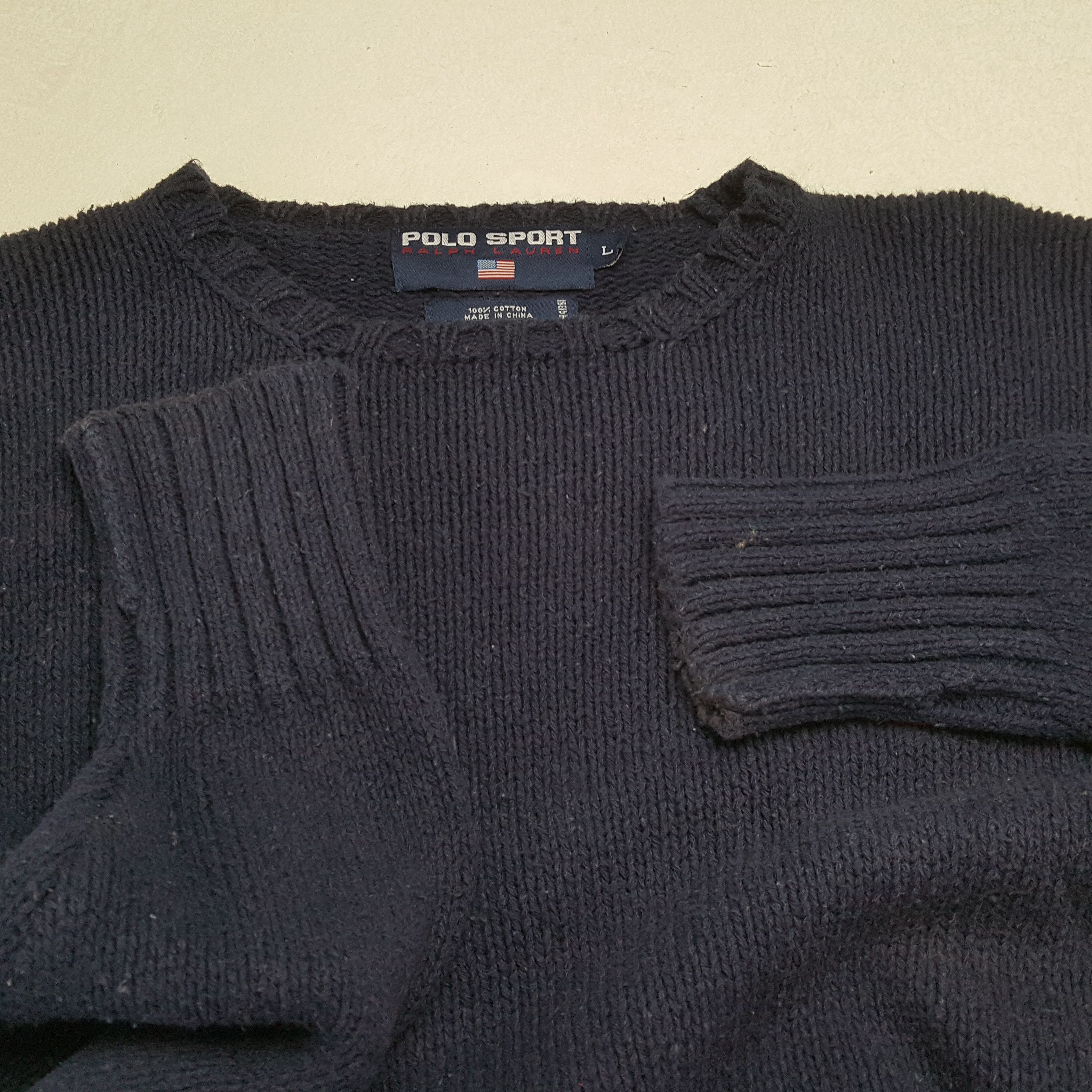 Polo Ralph Lauren × Vintage POLO SPORT RALPH LAUREN Knitwear Sweatshirt Size US L / EU 52-54 / 3 - 8 Thumbnail
