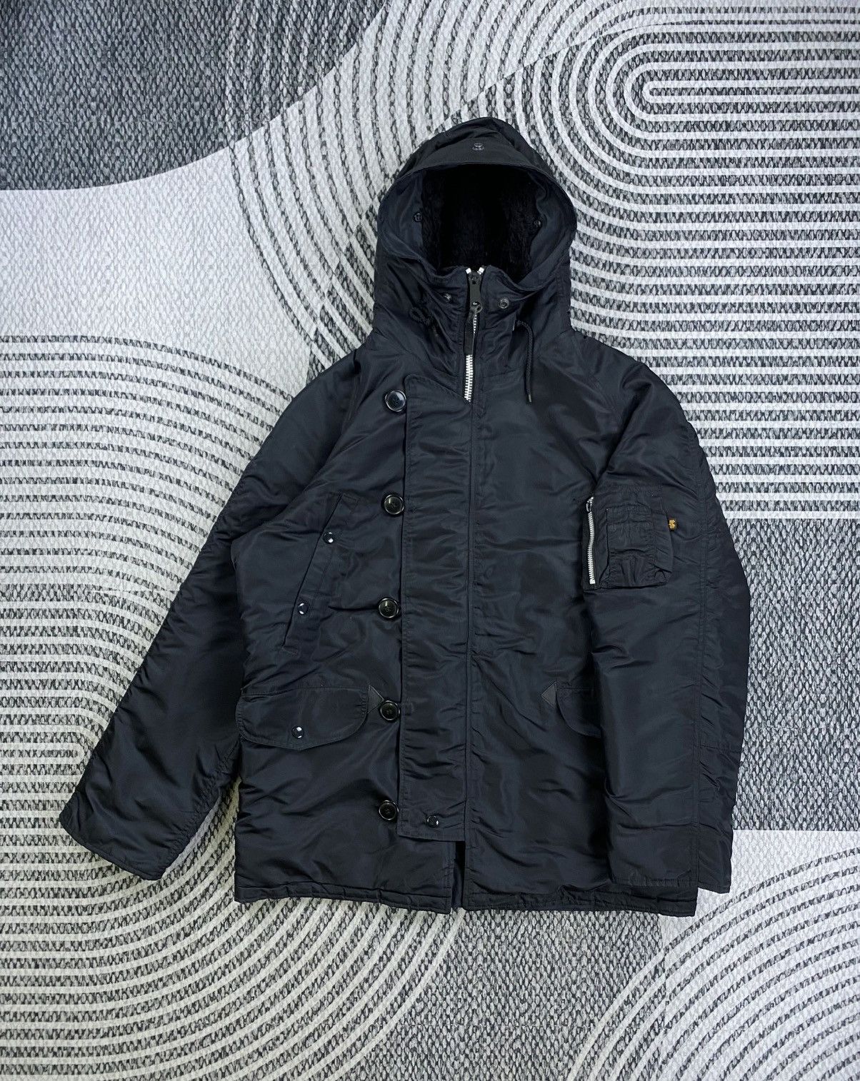 Alpha Industries Vintage Alpha Industries Premium Black Parka Jacket Size US XL / EU 56 / 4 - 3 Thumbnail