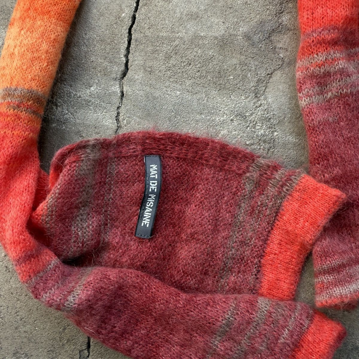 Vintage Vintage Mat De Misaine Mohair Wool Slim Scarf Size ONE SIZE - 3 Thumbnail