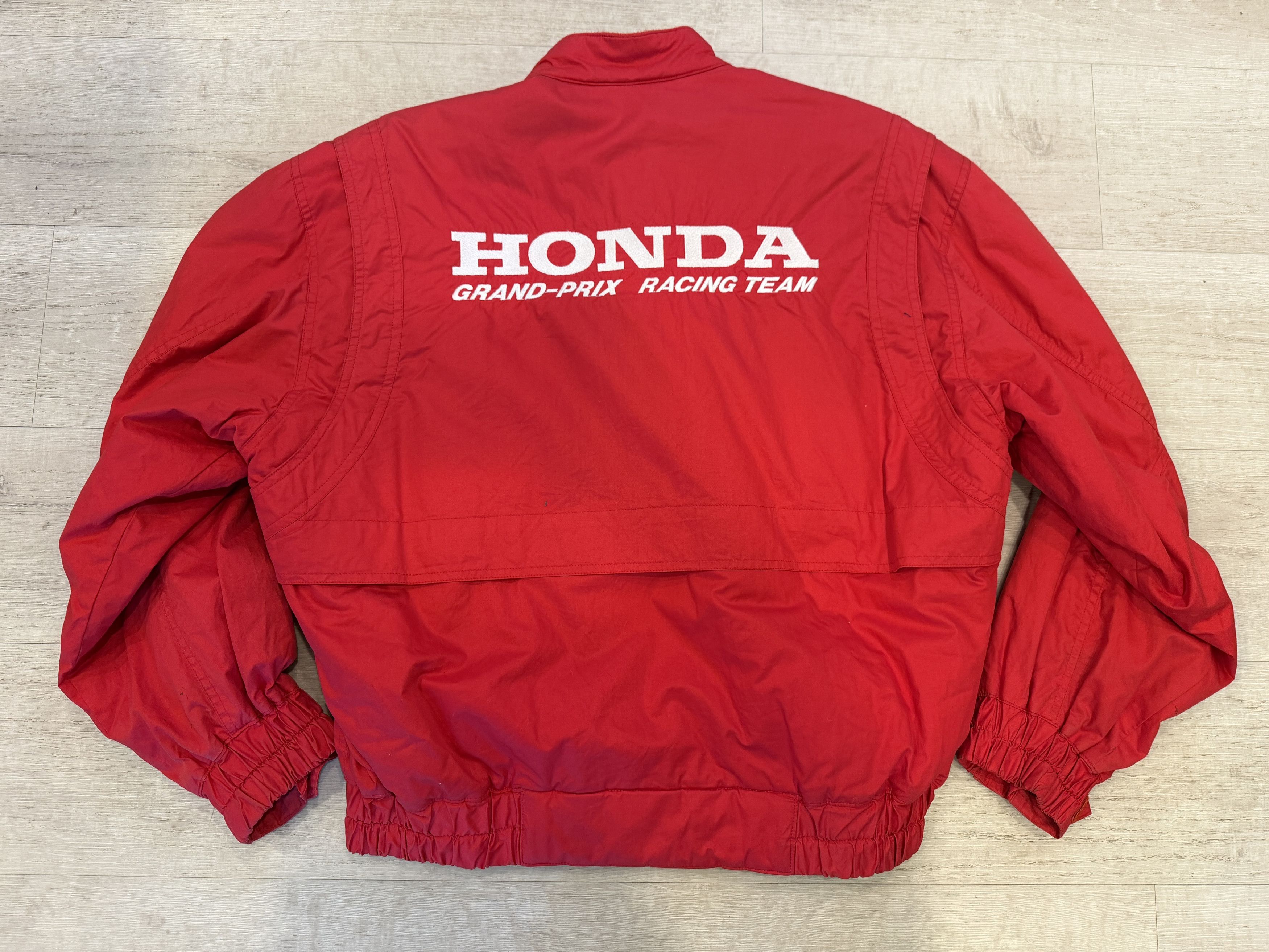 Honda Vintage 90s Honda Grand Prix Racing Jacket Red Motorsport F1 Size US L / EU 52-54 / 3 - 5 Thumbnail