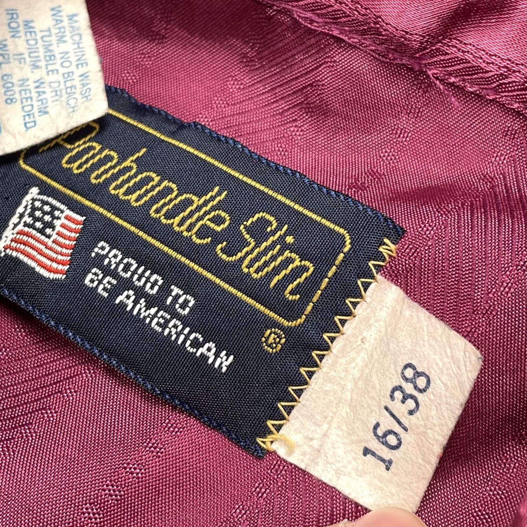 Vintage VINTAGE Panhandle Slim Shirt Womens Large 16/38 Pink Satin Stripe Western USA Shirt Size L / US 10 / IT 46 - 2 Thumbnail
