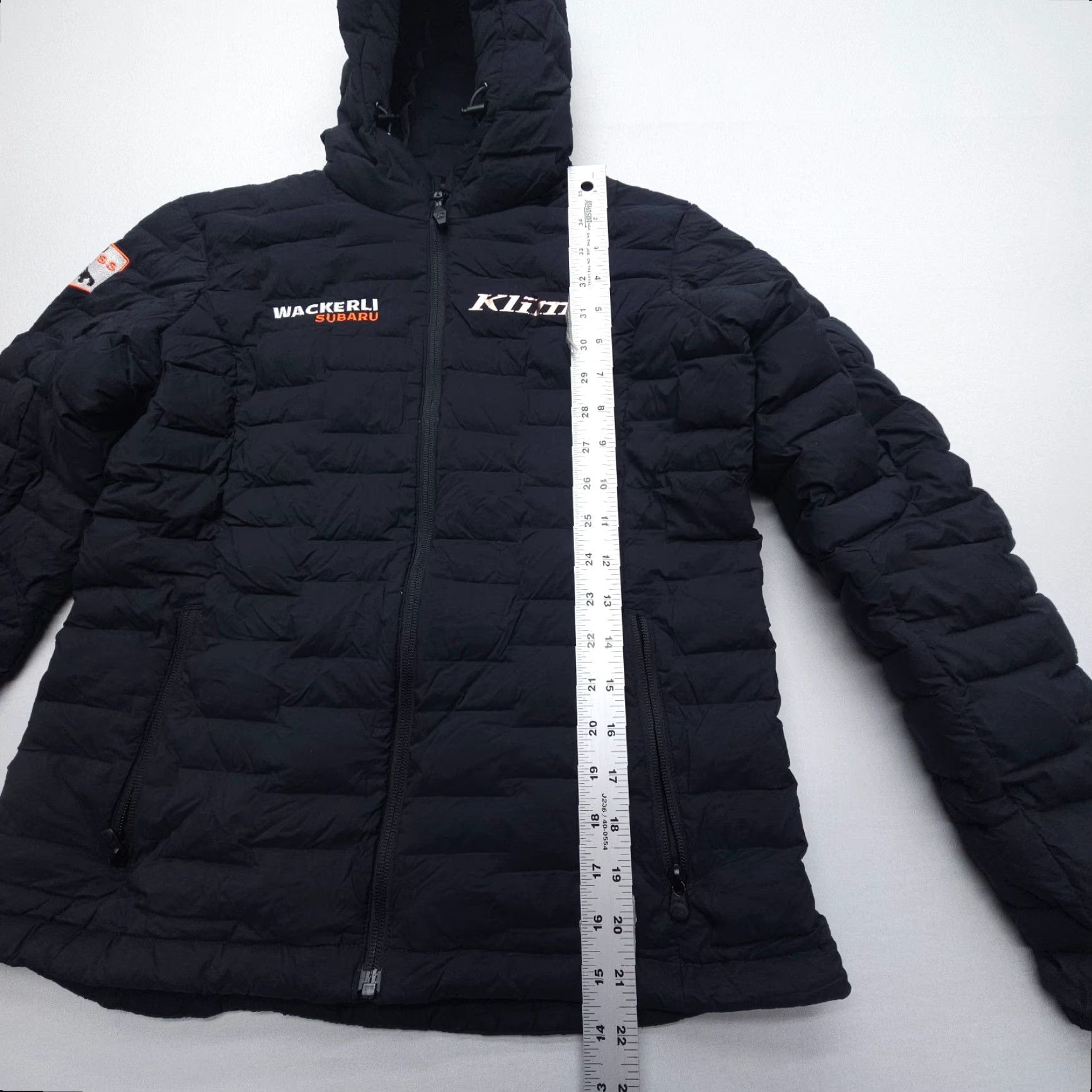 Vintage Klim Luna Stretch Down Insulated Hooded Jacket Black Zip Size Small Car Logos Women Mid-Length Puffer Jacket Size S / US 4 / IT 40 - 7 Thumbnail
