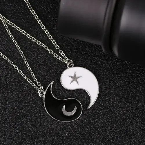Other 2PCS Moon & Star Necklace Size ONE SIZE - 1 Thumbnail
