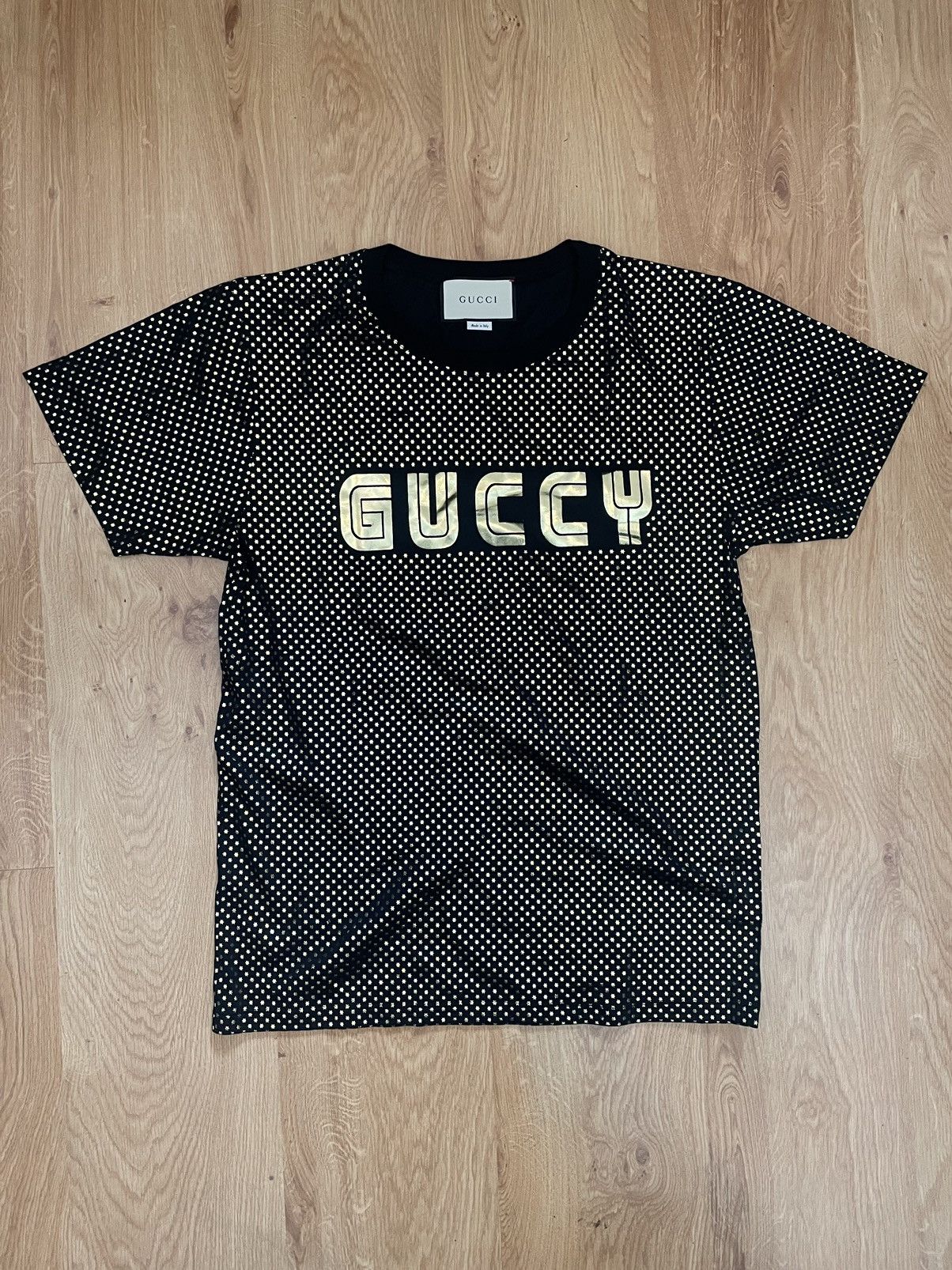 Gucci gold star print shirt