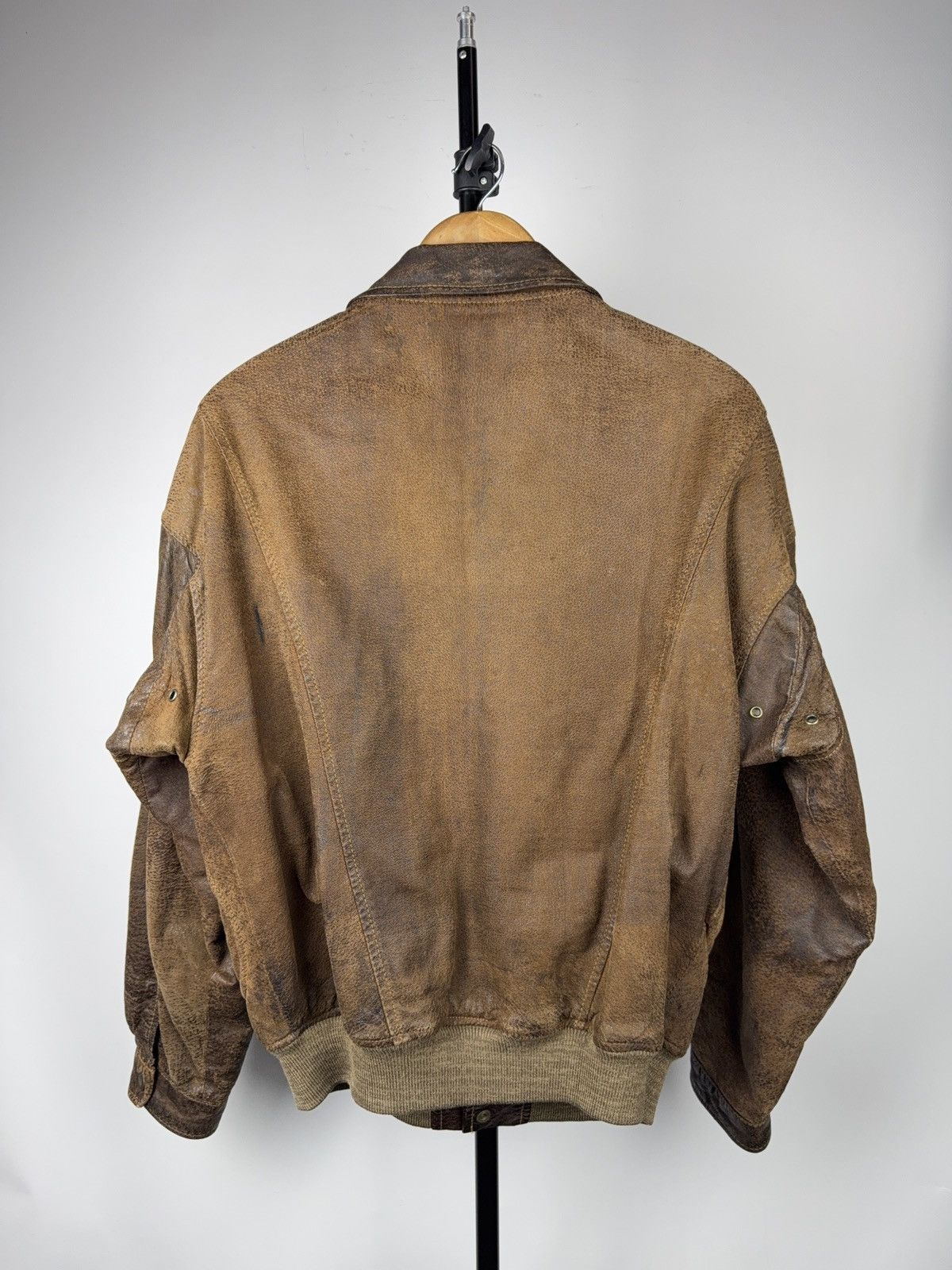 Vintage Vintage 90s Retro Leather Bomber Biker Moto Jacket Style Size US S / EU 44-46 / 1 - 15 Thumbnail