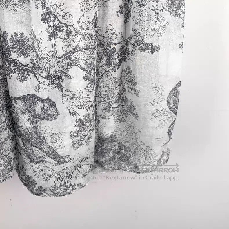 Dior Dior Gray animal jungle printed cotton casual half-length Size 24" / US 00 / IT 34 - 4 Thumbnail
