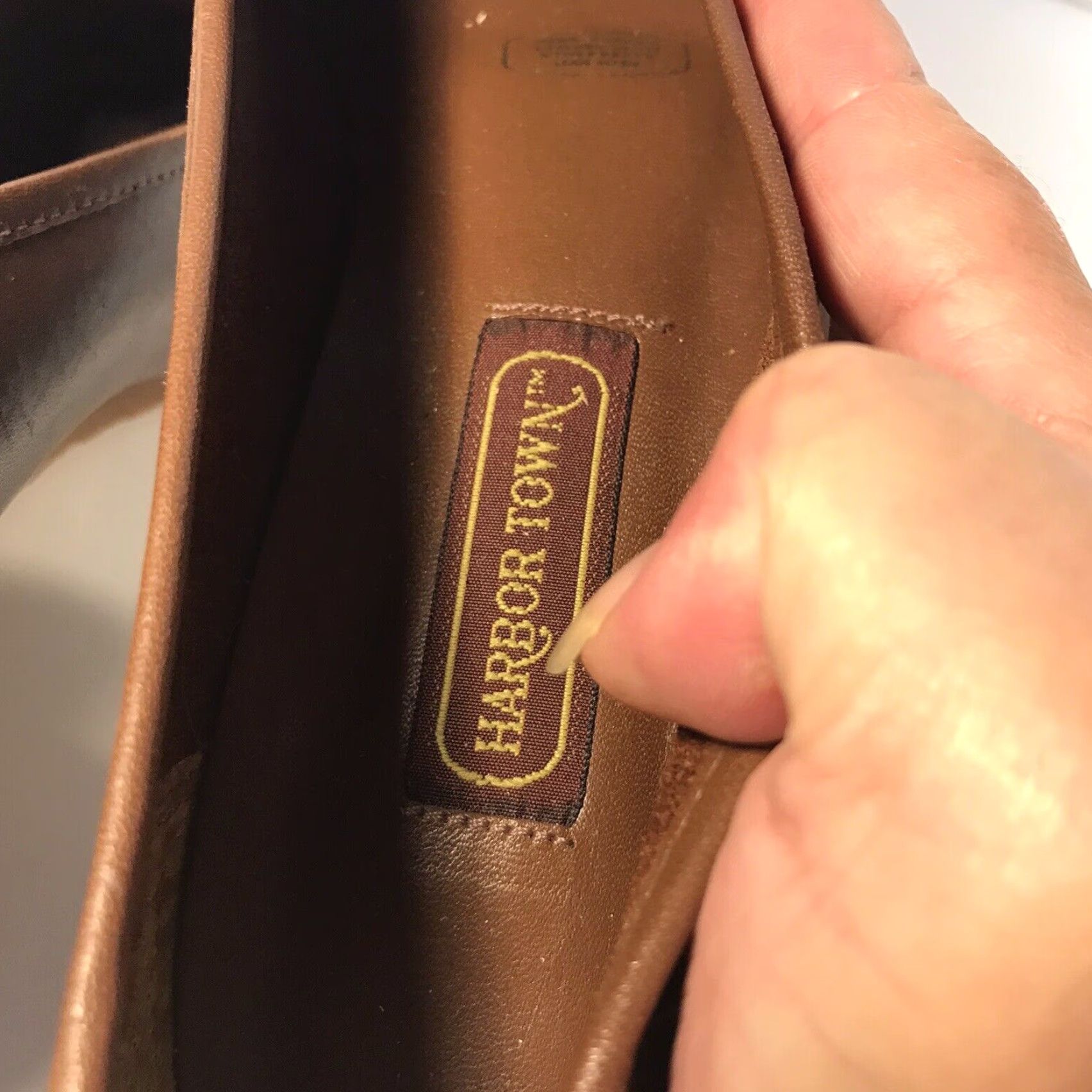 Vintage Harbor Town Alamo Brown Leather Wedge Loafers Womens Size 10N Size US 10 / IT 40 - 3 Thumbnail