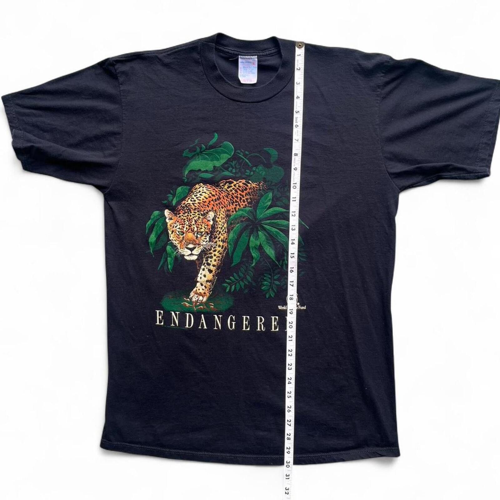 Artek Vintage 90s Endangered Wildlife Leopard Graphic Mens T-Shirt Size US L / EU 52-54 / 3 - 5 Thumbnail