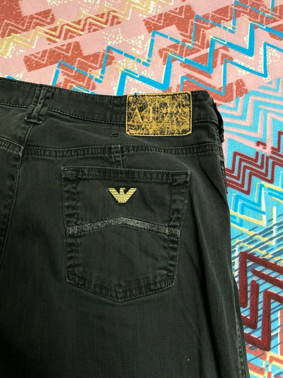 Armani vintage black denim pants Y2K Armani jeans streetwear Size US 30 / EU 46 - 7 Thumbnail