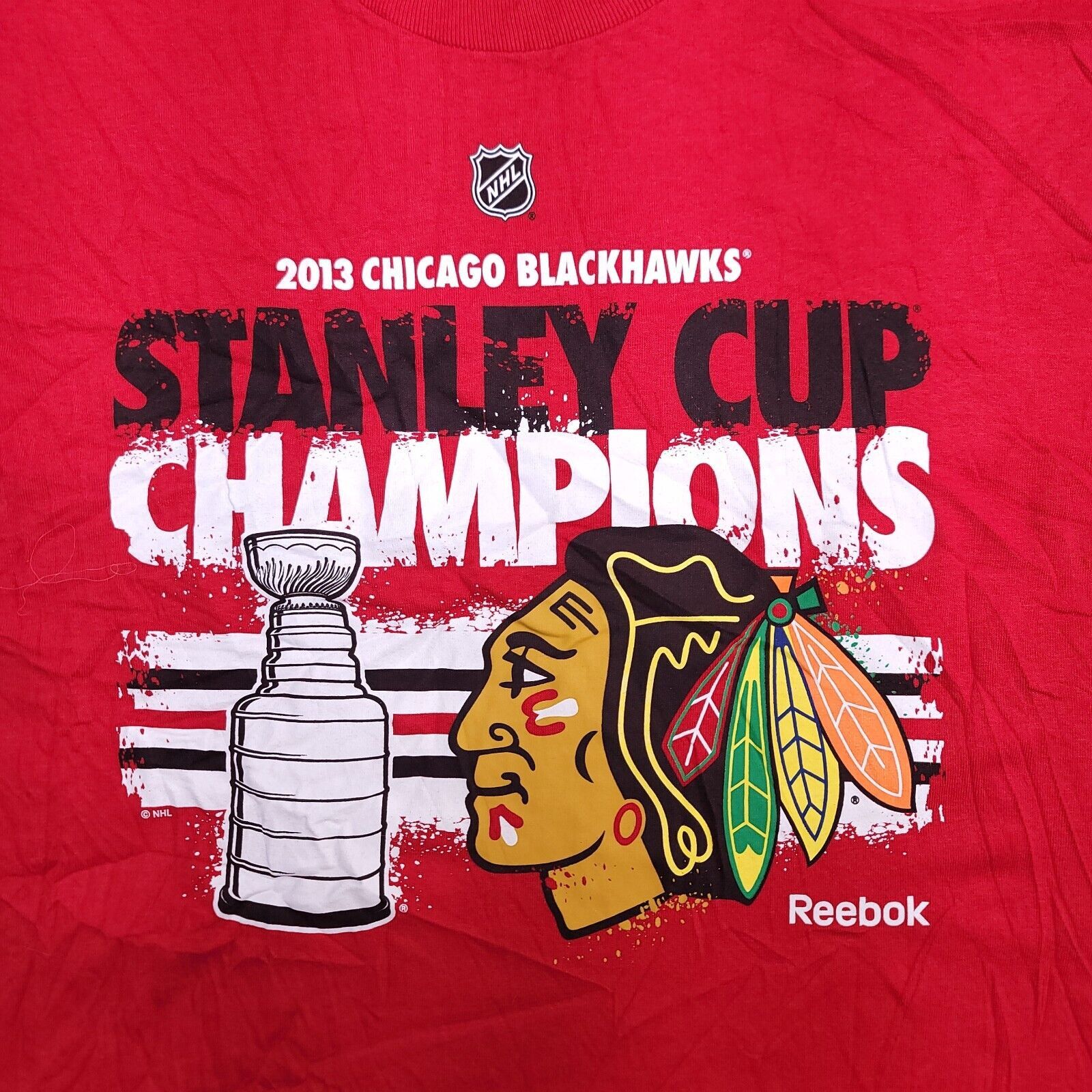 Alstyle 2013 Stanley Cup Champions T Shirt Mens Size 2XL Red Alstyle Size US XXL / EU 58 / 5 - 3 Thumbnail