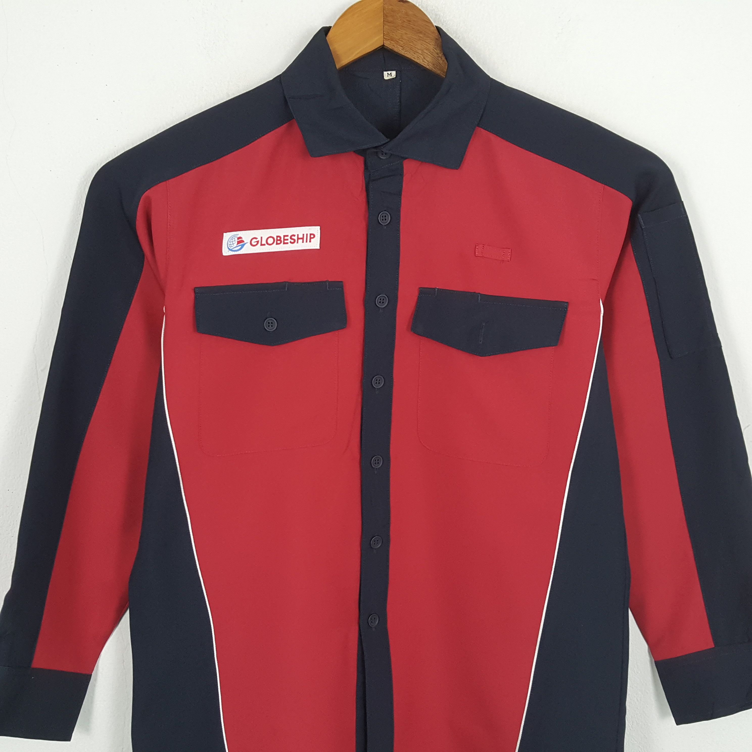 Japanese Brand × Vintage Vintage GLOBESHIP Japanese Workers Uniform Shirt Jacket Size US M / EU 48-50 / 2 - 4 Thumbnail