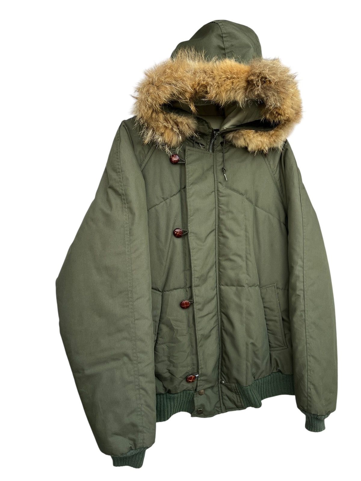 JCPenney Vintage JCPenny Puffer Fur Green Hooded Jacket Size US L / EU 52-54 / 3 - 4 Thumbnail