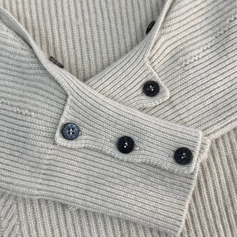 Hermes Hermes Khaki Vertical Stripe Cashmere Sweater Size XS / US 0-2 / IT 36-38 - 7 Thumbnail