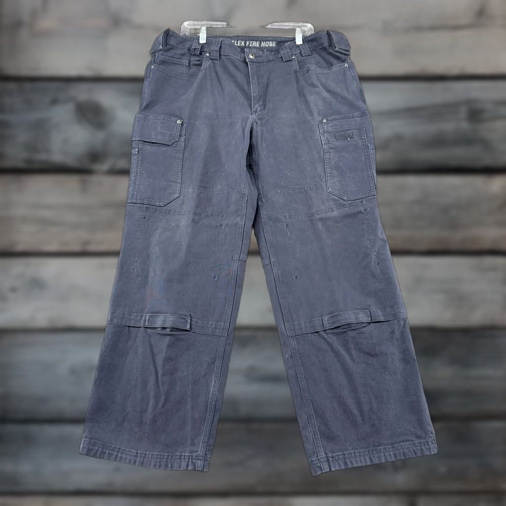 Vintage Duluth Pants Mens 40x30 Grey Cotton Canvas Cargo Pocket Relaxed Straight Cargo Pant Mens Regular 40 Grey Cushion Pockets Workwear Casual Vintage No Size US 40 / EU 56 - 1 Thumbnail