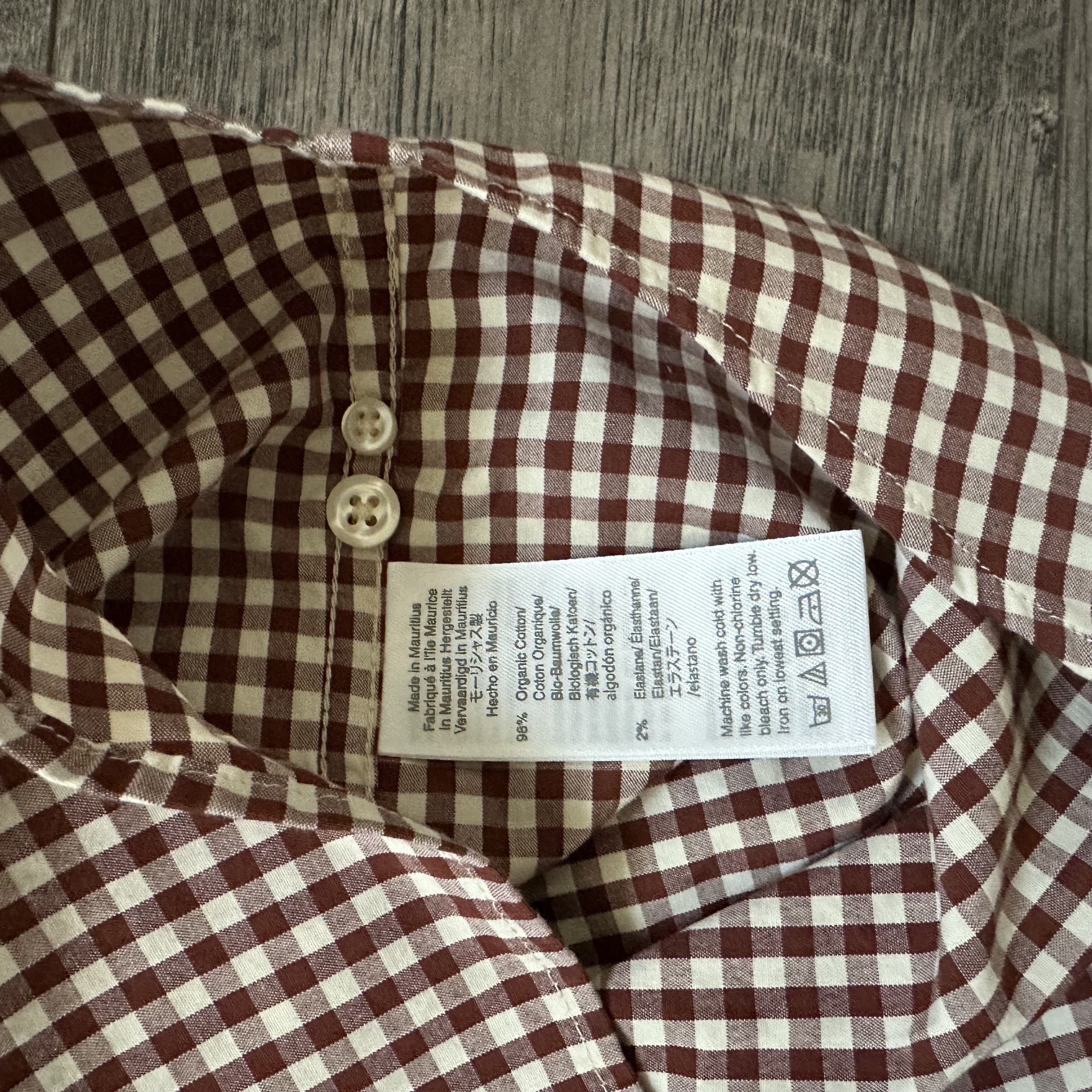 J.Crew Slim Stretch Secret Wash shirt in organic cotton gingham Size US S / EU 44-46 / 1 - 4 Thumbnail