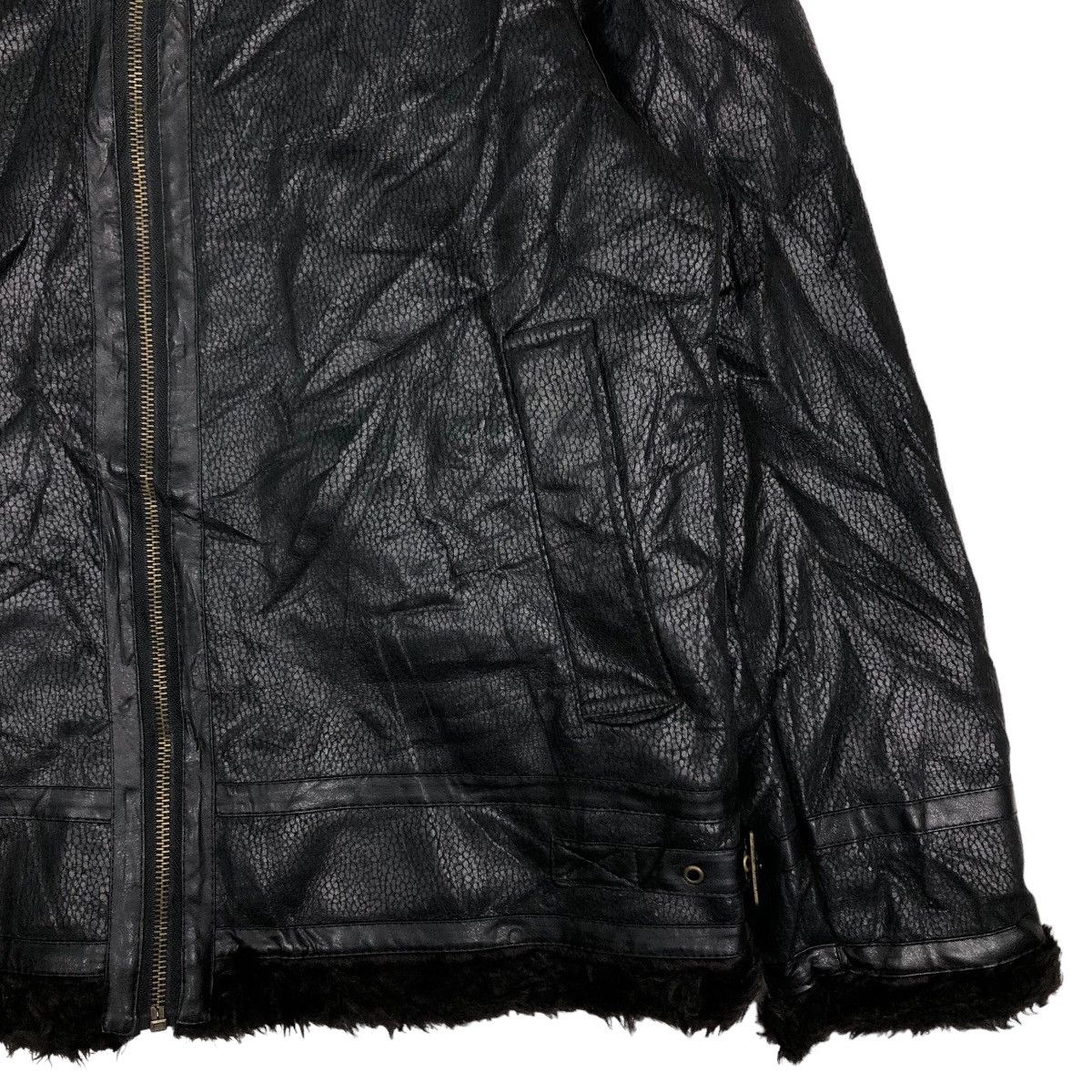 Hysteric Glamour 🔥Vtg Shearling Leather Jacket Mink Fur Lining Body Mane Size US L / EU 52-54 / 3 - 5 Thumbnail