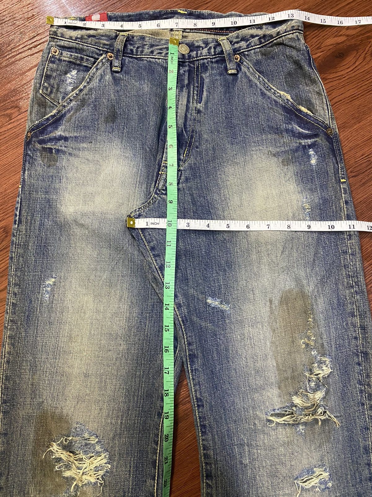 Japanese Brand Vintage Y2K Japanese Brands Mud Wash Grunge Jeans Size US 27 - 16 Thumbnail