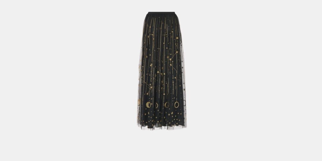 Dior o1bcso1str0226 511J51 Long Pleated Skirt in Black Size 30" / US 8 / IT 44 - 2 Thumbnail