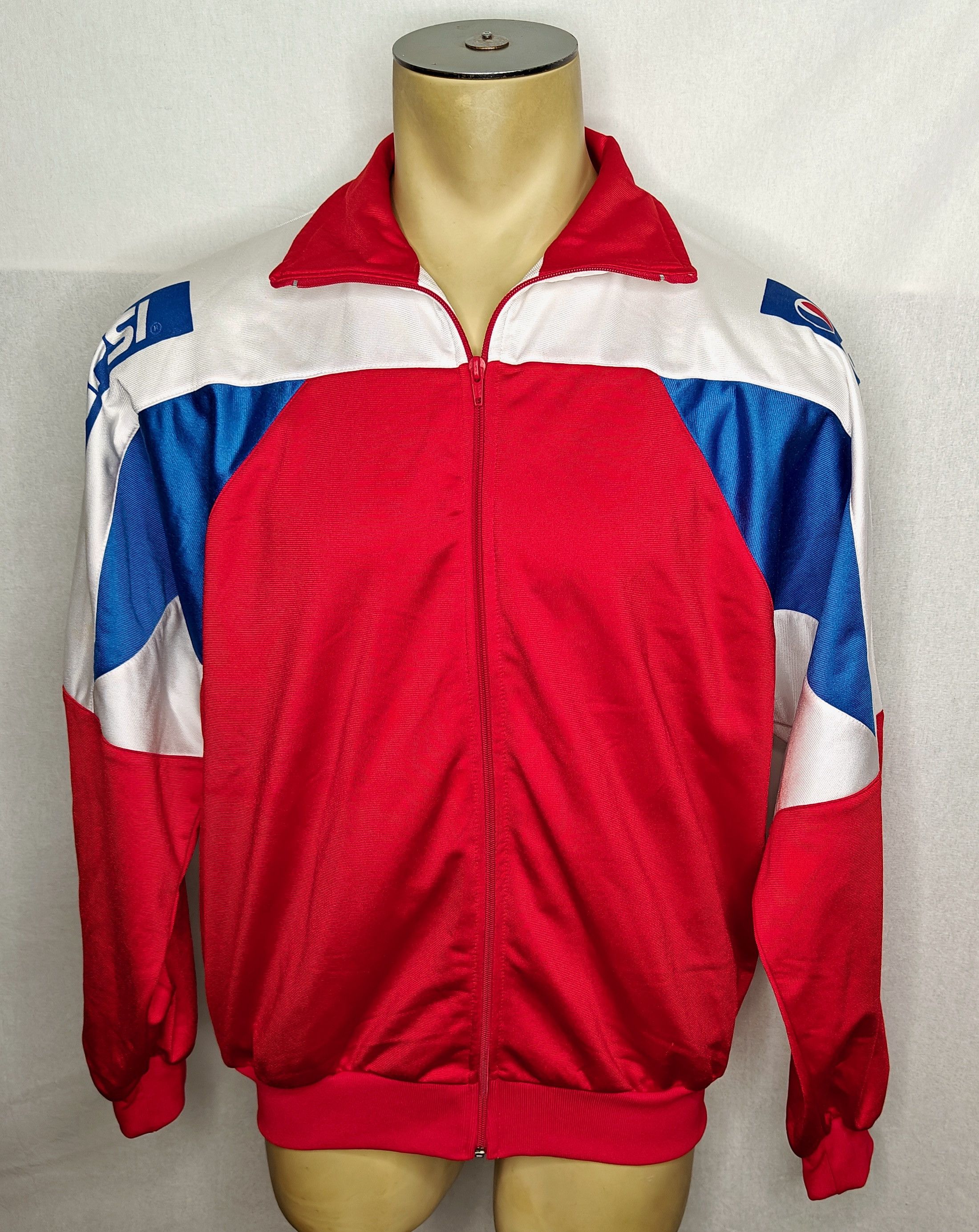 Vintage RARE Vtg Mauritius Africa Pepsi soccer track jacket jersey Size US L / EU 52-54 / 3 - 2 Thumbnail