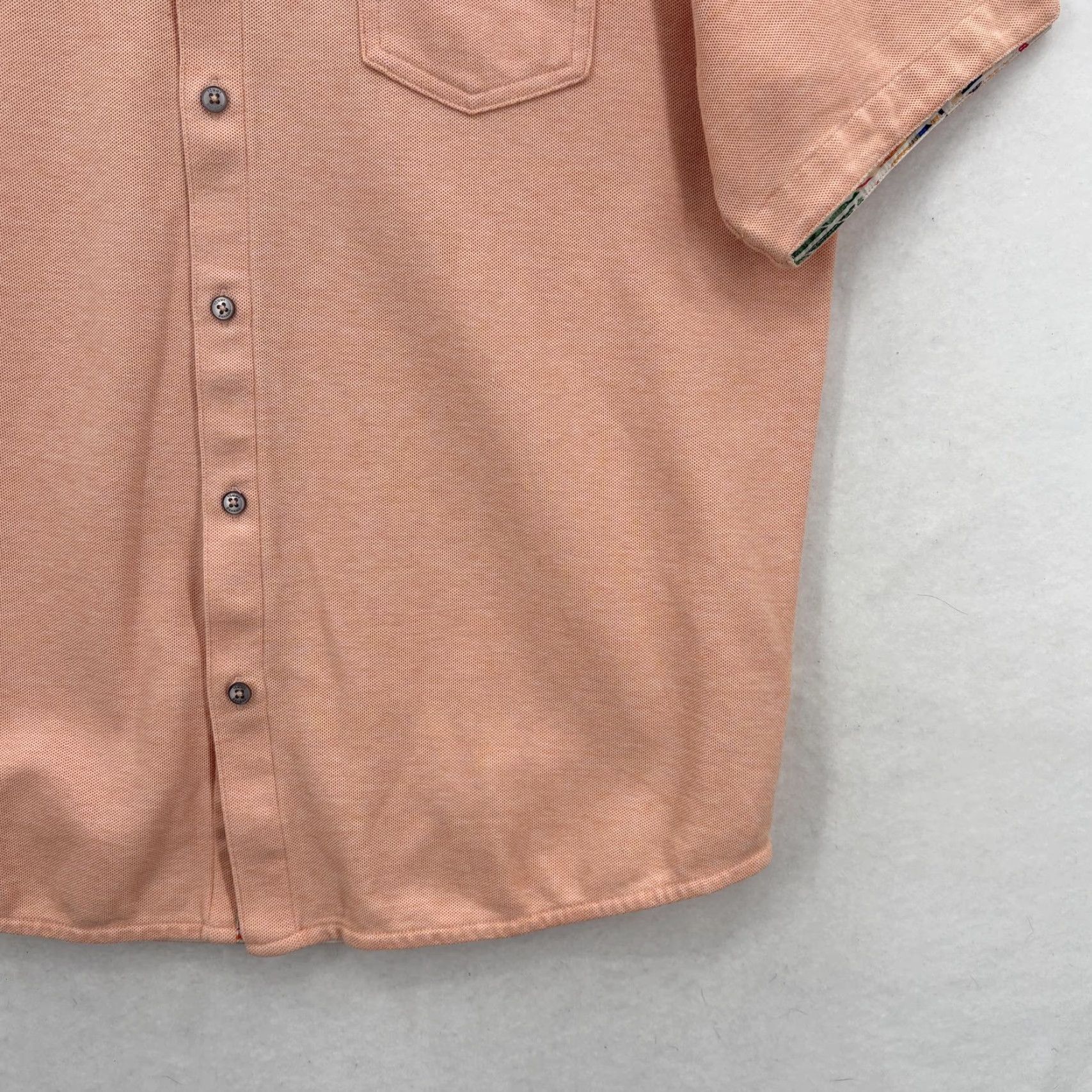 Tommy Bahama VINTAGE Tommy Bahama Shirt Mens Large Peach IslandZone Supima Cotton Knit Button Camp Size US L / EU 52-54 / 3 - 3 Thumbnail