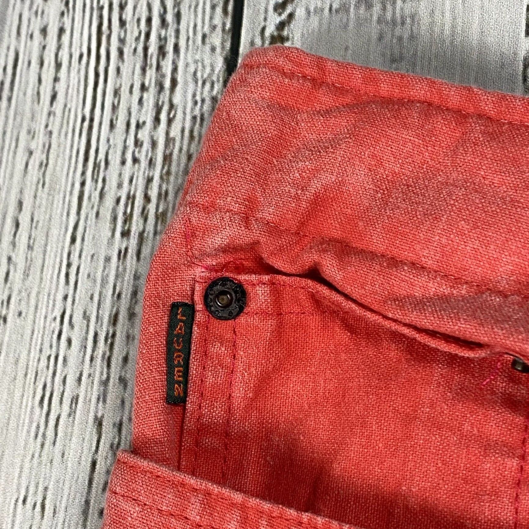 Ralph Lauren VINTAGE RALPH LAUREN WIDE LEG JEANS Womens 10 Vibrant Red Denim 80s Made in USA Size 32" / US 10 / IT 46 - 3 Thumbnail
