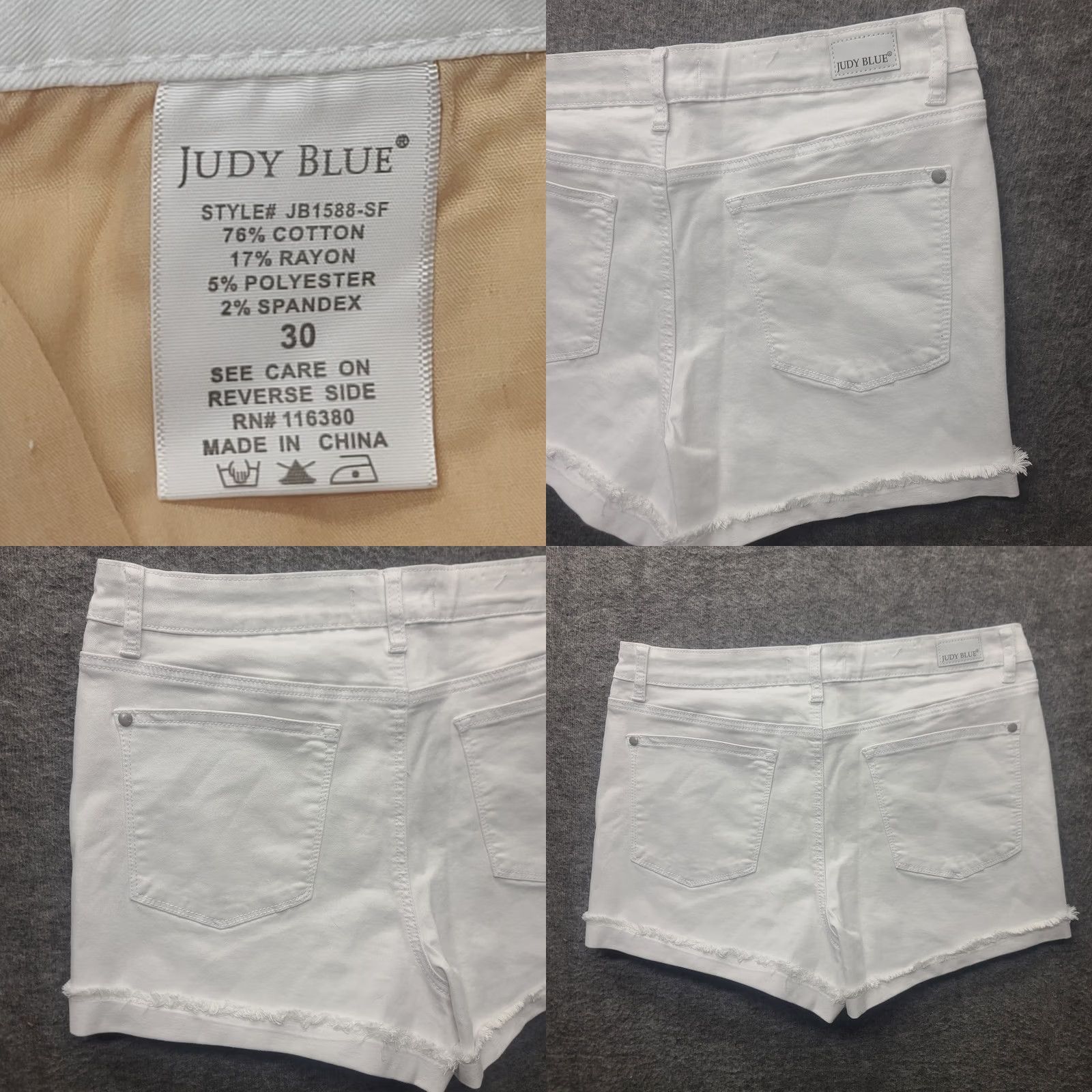Vintage VINTAGE Judy Blue Denim Shorts Womens 30 Skinny Fit High Rise Raw Hem Stretch Size 30" / US 8 / IT 44 - 8 Thumbnail