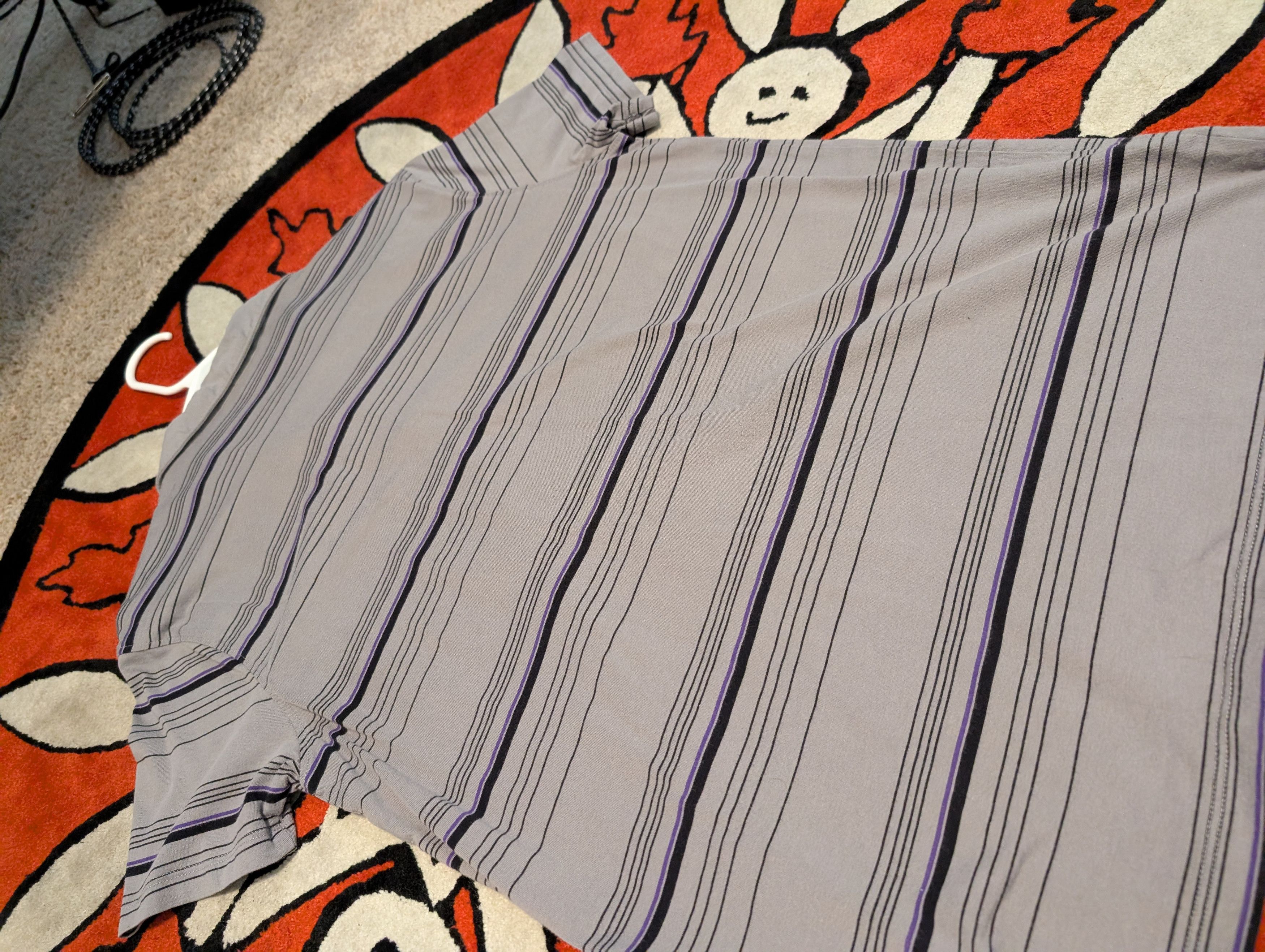 Apt. 9 Gray Purple Stripe Polo Size US M / EU 48-50 / 2 - 4 Thumbnail