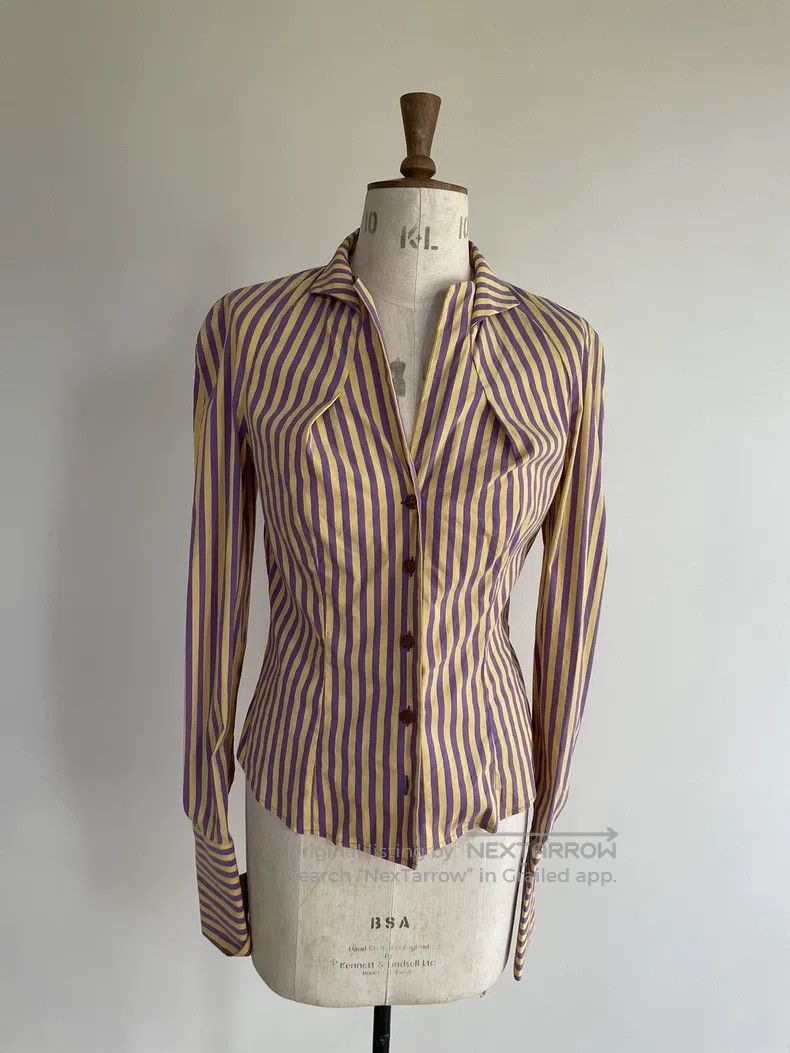 Vivienne Westwood Vivienne Westwood Vintage red label striped shirt Size M / US 6-8 / IT 42-44 - 1 Thumbnail