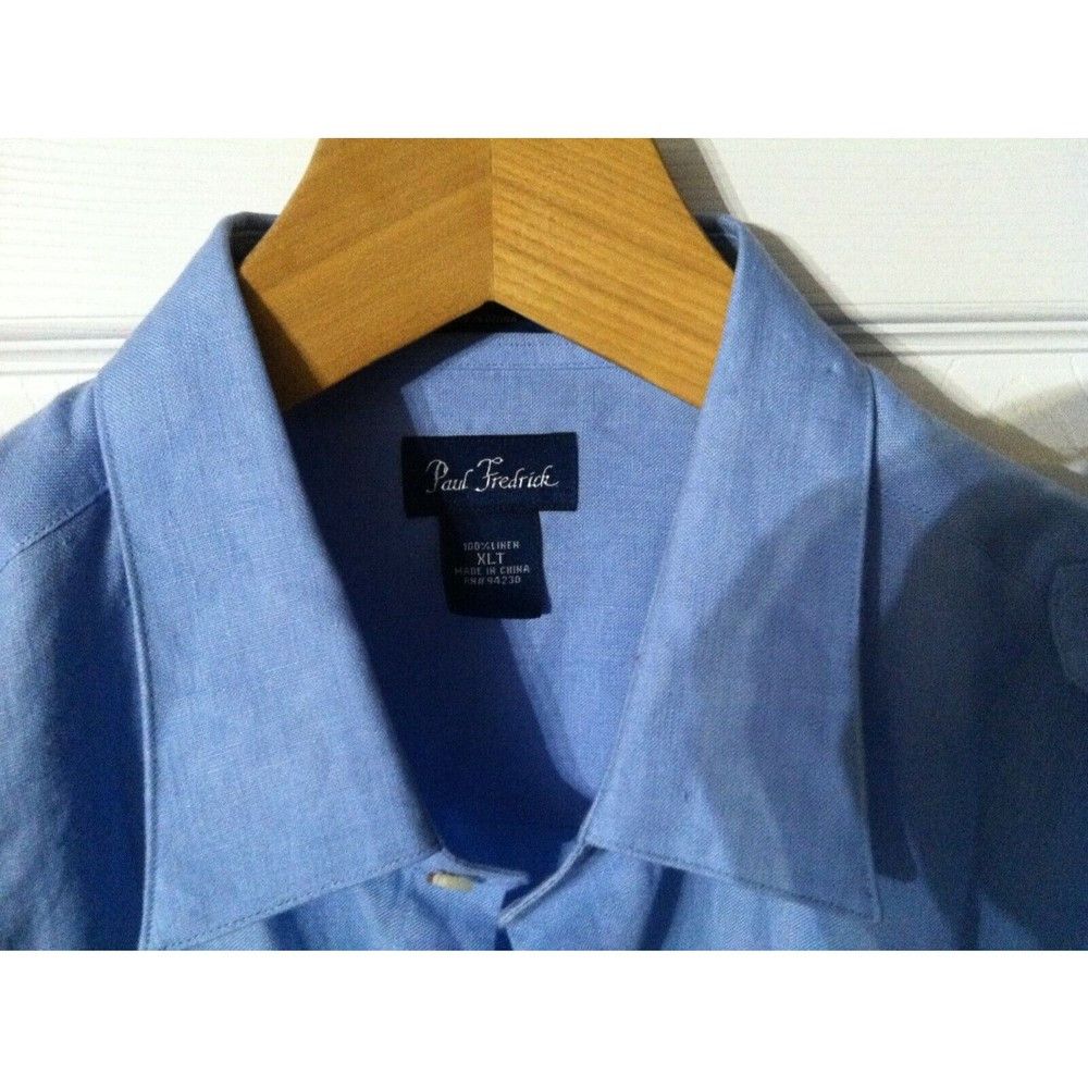 Paul Fredrick PAUL FREDRICK BIG&TALL MENS NEW 100%LINEN CASUAL SHIRT XLT Size US XL / EU 56 / 4 - 3 Thumbnail