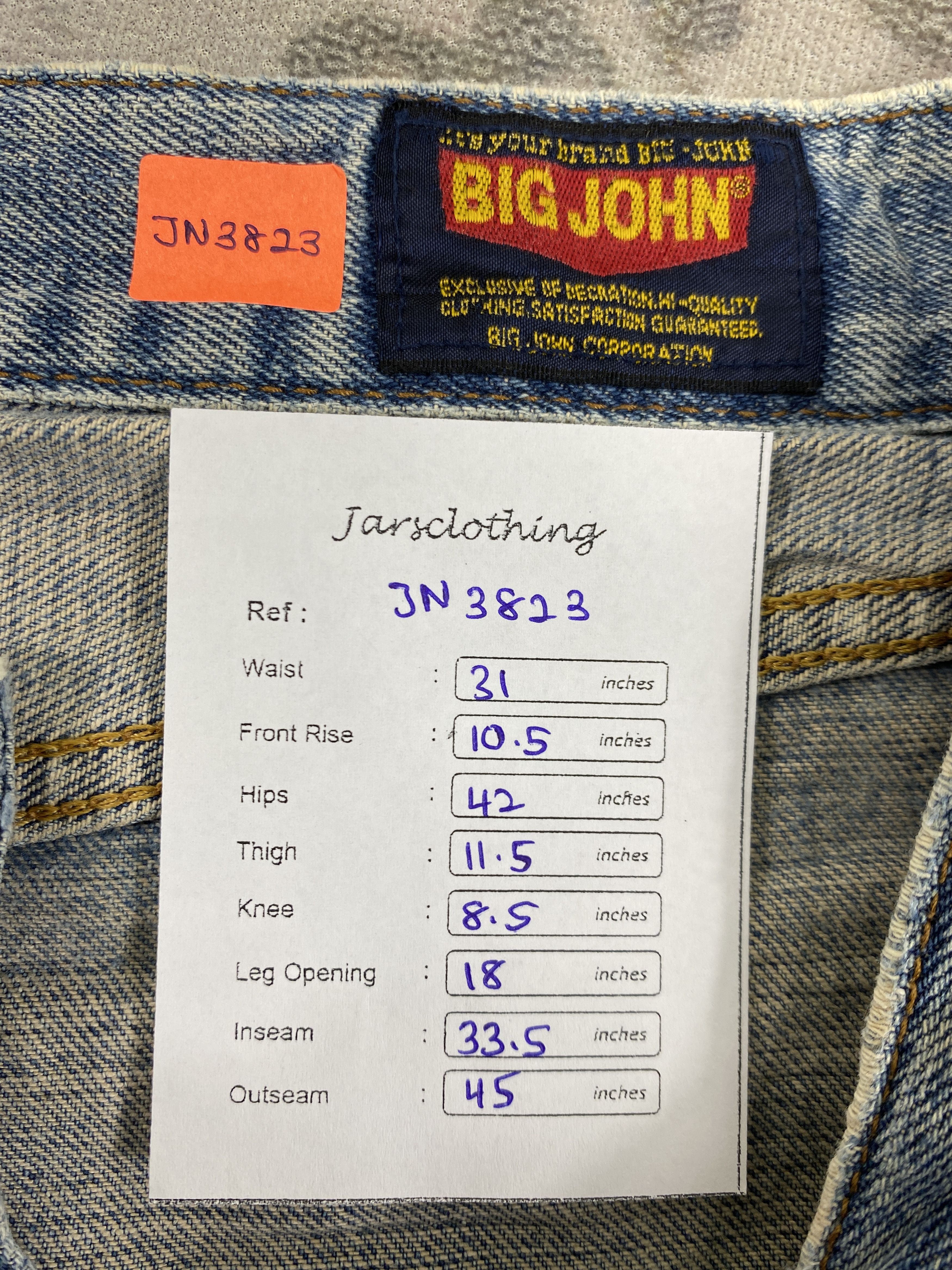 If Six Was Nine Vintage Big John Flare Jeans 31x33.5 Denim- JN3823 Size US 31 - 8 Thumbnail