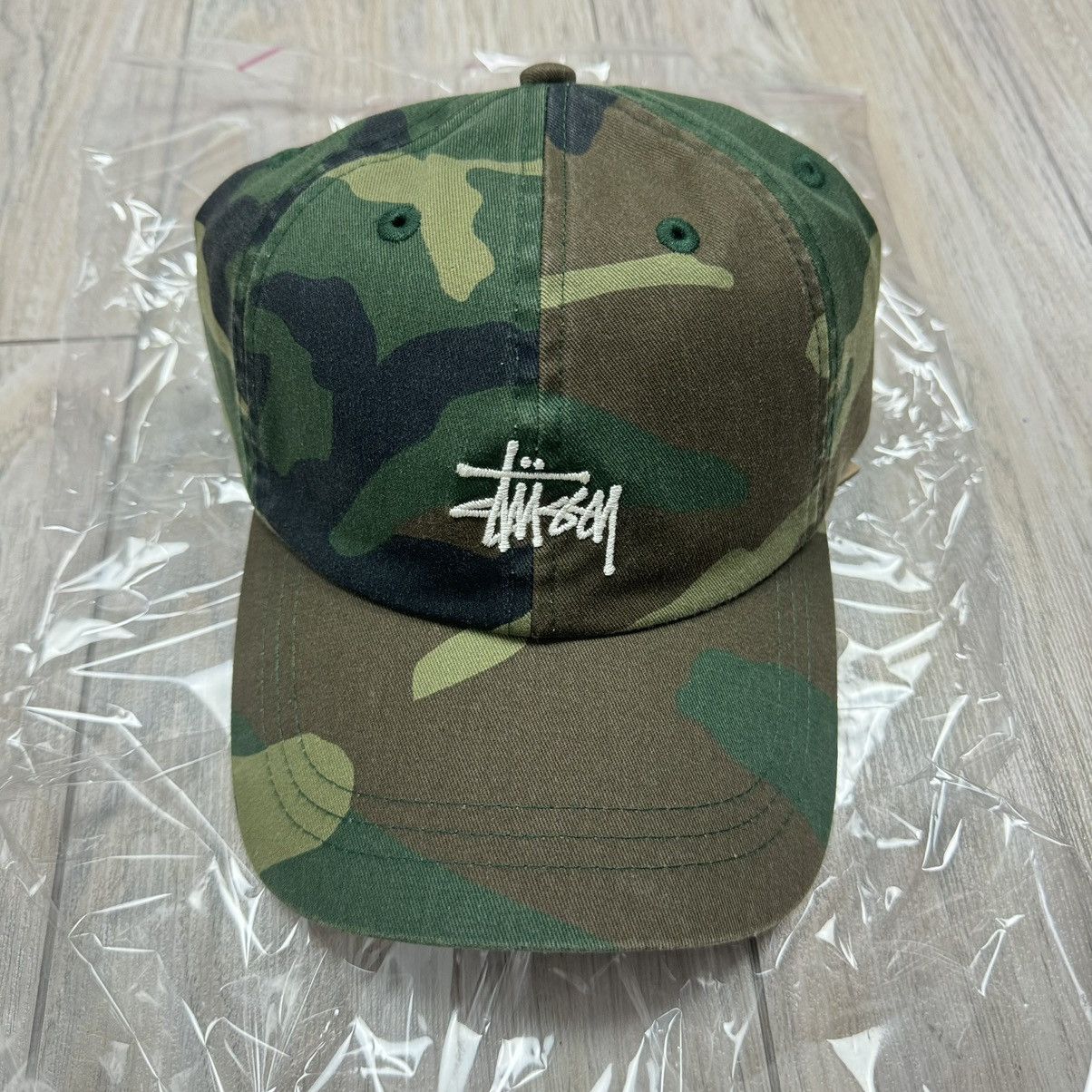 Stussy Stussy Low Pro Washed Cotton Basic Strapback Camouflage Hat Size ONE SIZE - 6 Thumbnail