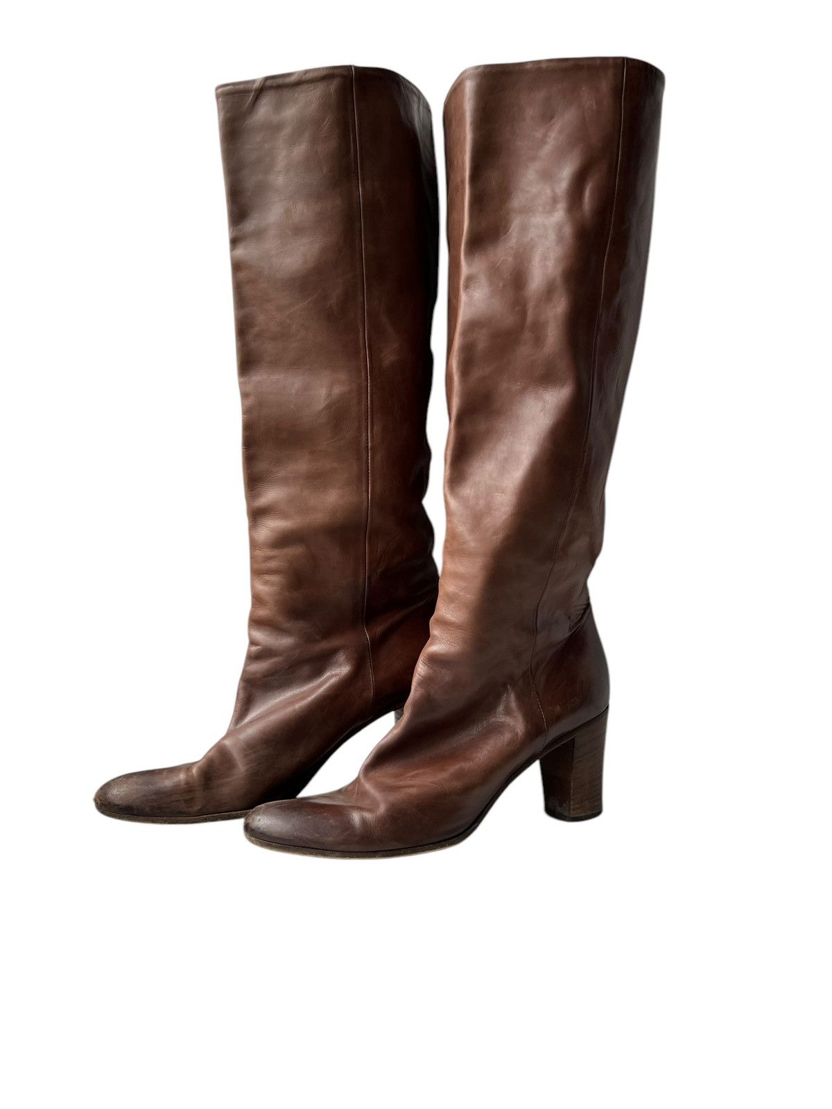Maison Margiela × Vintage Vintage Maison Margiela Line 22 Leather Boots Size US 8 / IT 38 - 2 Thumbnail
