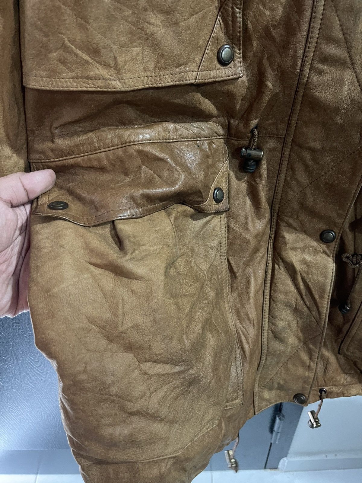 Vintage Vintage Engene Australia Cow leather Jacket Size US XL / EU 56 / 4 - 8 Thumbnail
