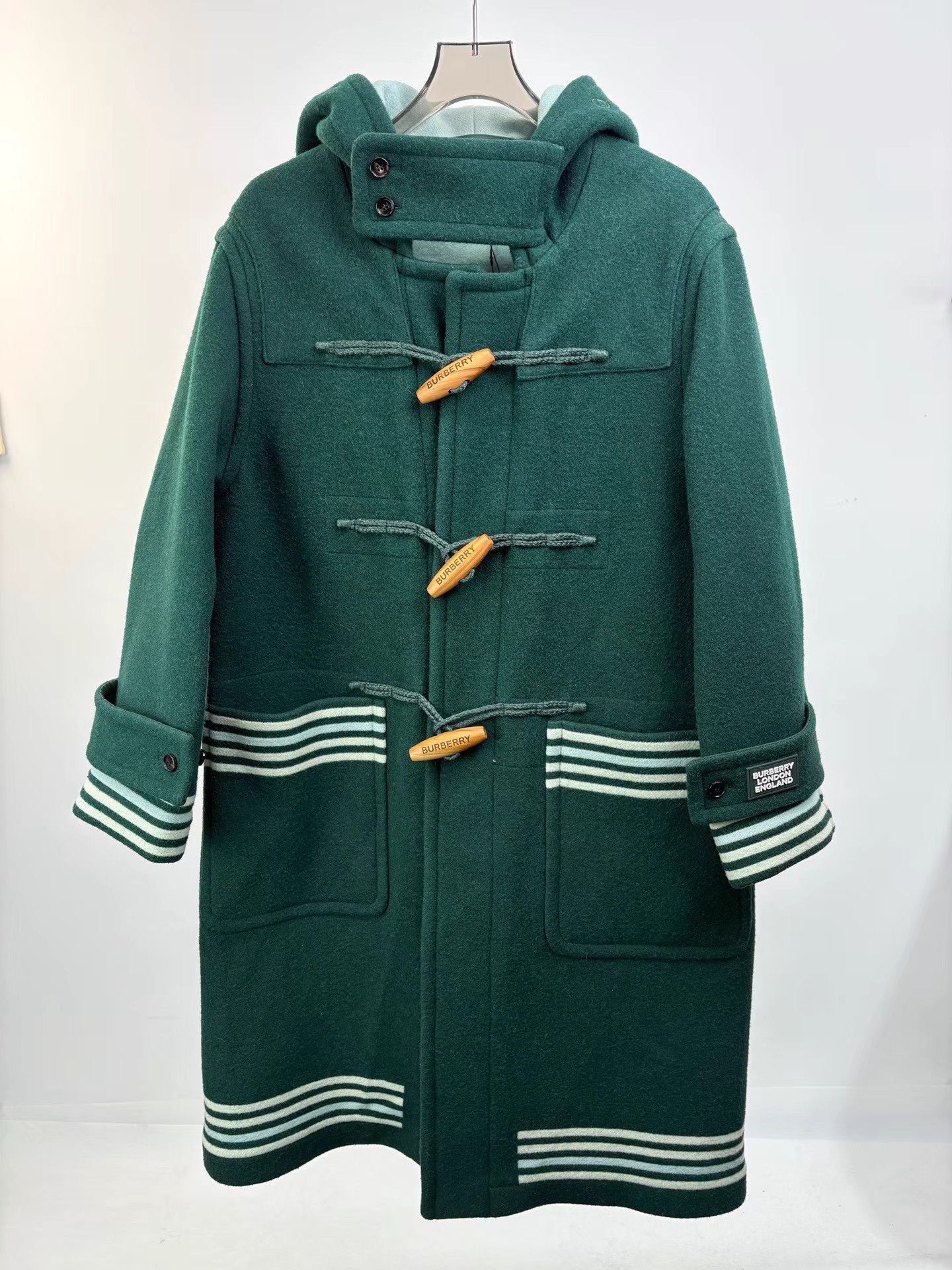 Burberry BURBERRY New Striped Toggle Coat Size US L / EU 52-54 / 3 - 1 Thumbnail