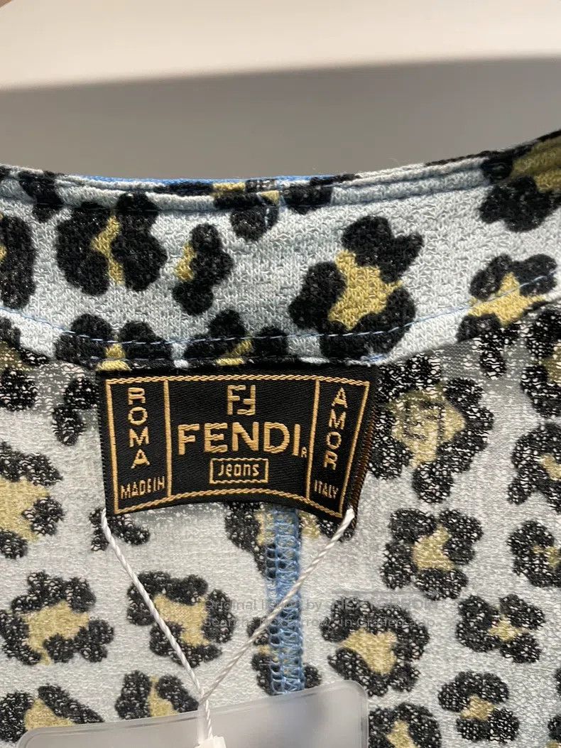 Fendi Fendi Blue leopard print cardigan Size S / US 4 / IT 40 - 2 Thumbnail