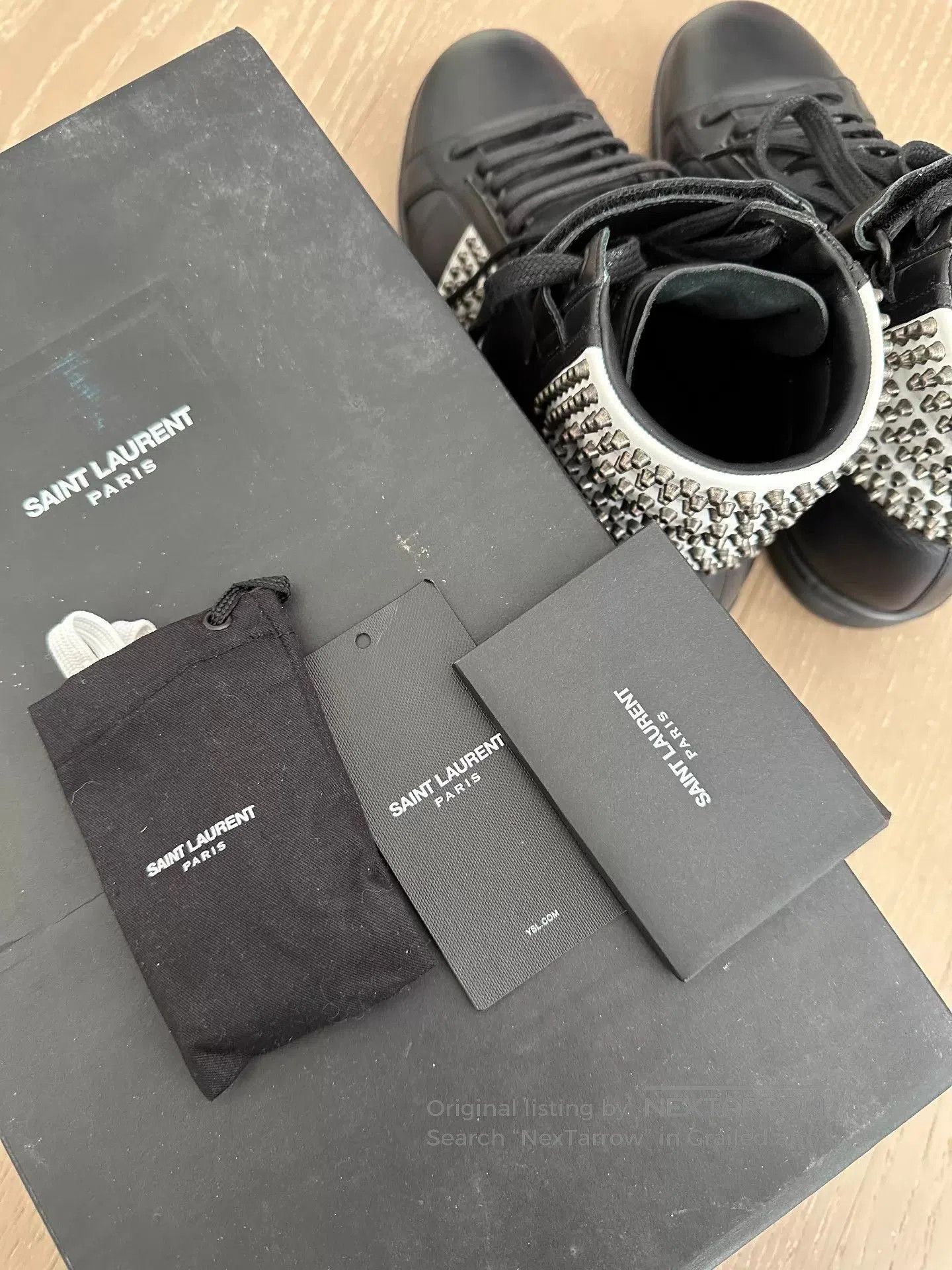 Saint Laurent Paris Black Leather Shoes Size 8. Size US 8 / EU 41 - 3 Thumbnail