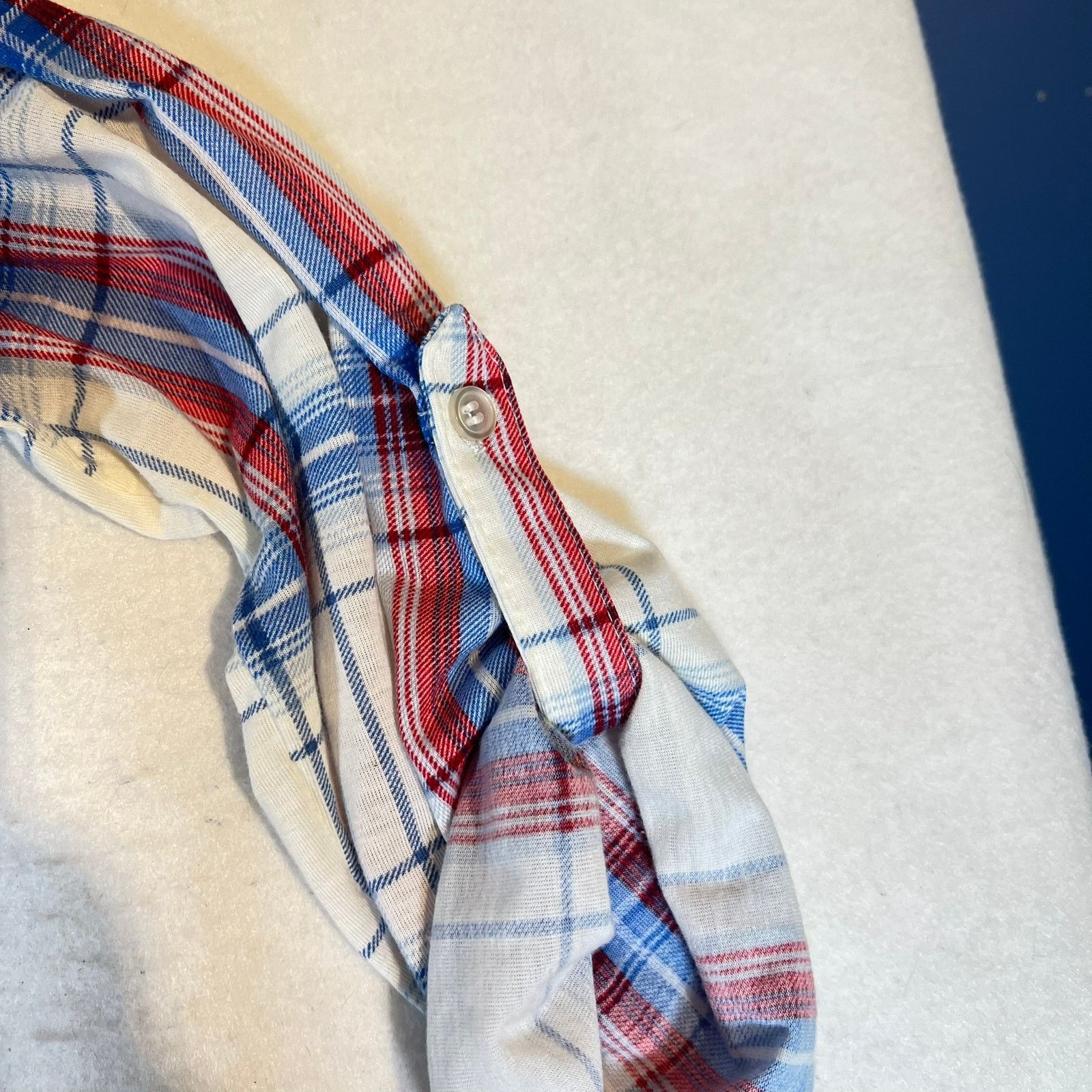 Other New York Laundry Button Flannel Top Woman 1X Roll Tab Sleeve Size XXL / US 16-18 / IT 52-54 - 5 Thumbnail