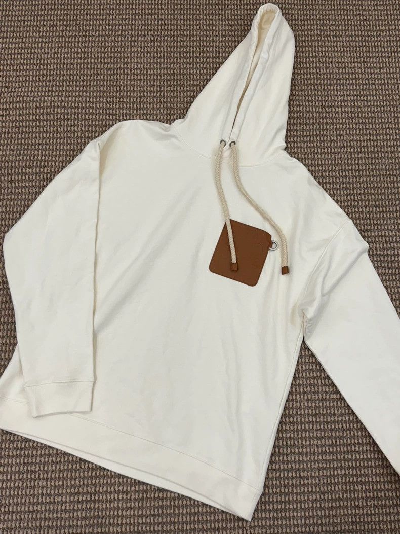 Loewe LOEWE White hooded hoodie Size L / US 10 / IT 46 - 1 Thumbnail