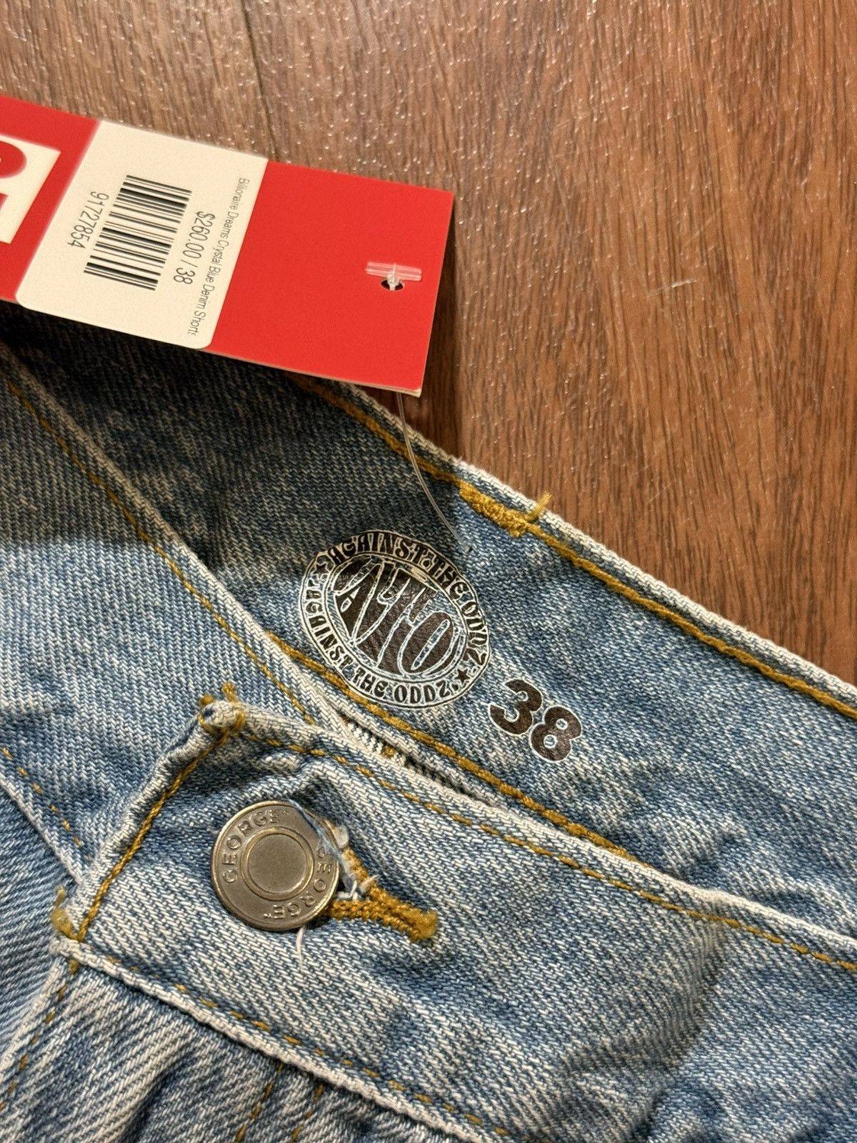 Other Billionaire Dreams Crystal Blue Denim Shorts Size US 38 / EU 54 - 11 Thumbnail