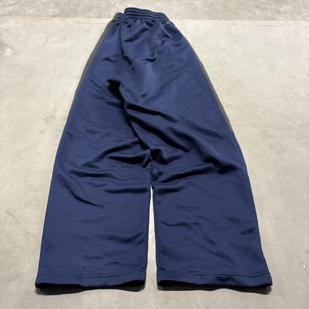 Nike Crazy Vintage Y2K/2000s Baggy Nike Navy Blue Dri-Fit Track Pants with Leg Zippers! Size US 34 / EU 50 - 6 Thumbnail