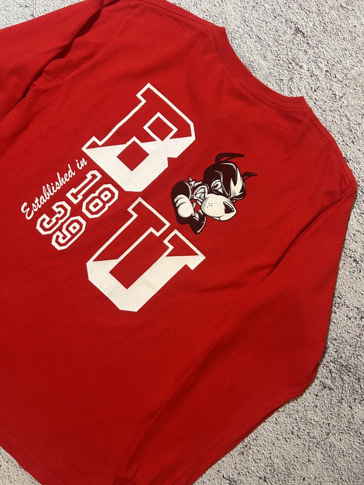 Delta Vintage 90s “Boston Terriers / BU 1839 Long-Sleeve Red Tee Size US S / EU 44-46 / 1 - 6 Thumbnail