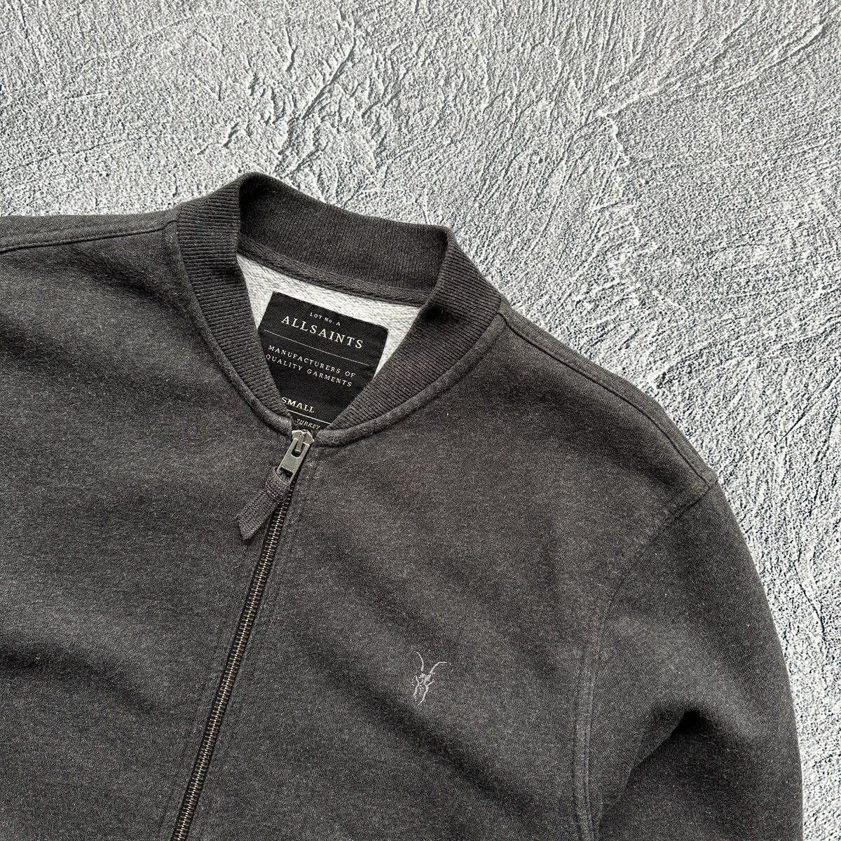 Allsaints Mens Oldsen Bomber Allsaints Full Zip Gray Size: S Size US S / EU 44-46 / 1 - 5 Thumbnail