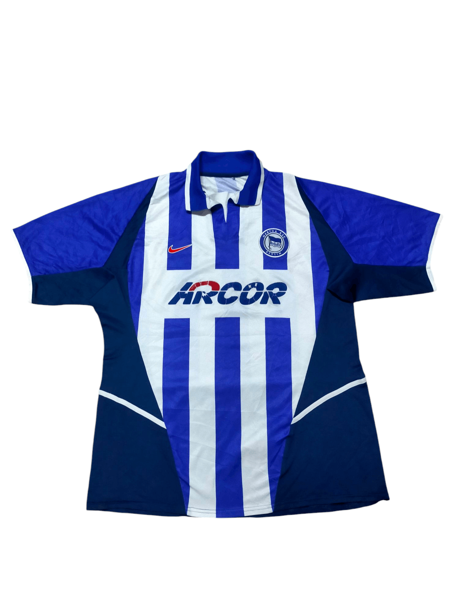 Nike Vtg 2002 Hertha Berlin Home football Shirt Size US L / EU 52-54 / 3 - 1 Thumbnail