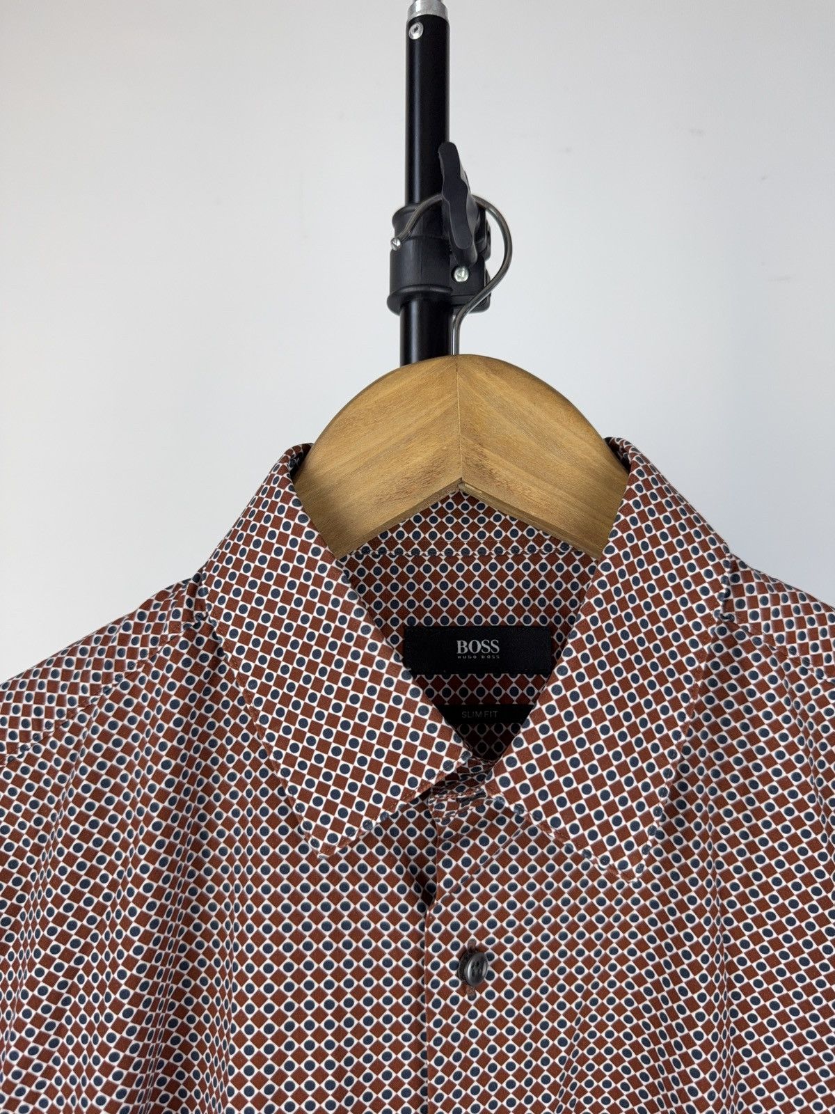 Hugo Boss Vintage Retro dot pattern Hugo Boss Designer Luxury Shirt Size US S / EU 44-46 / 1 - 6 Thumbnail