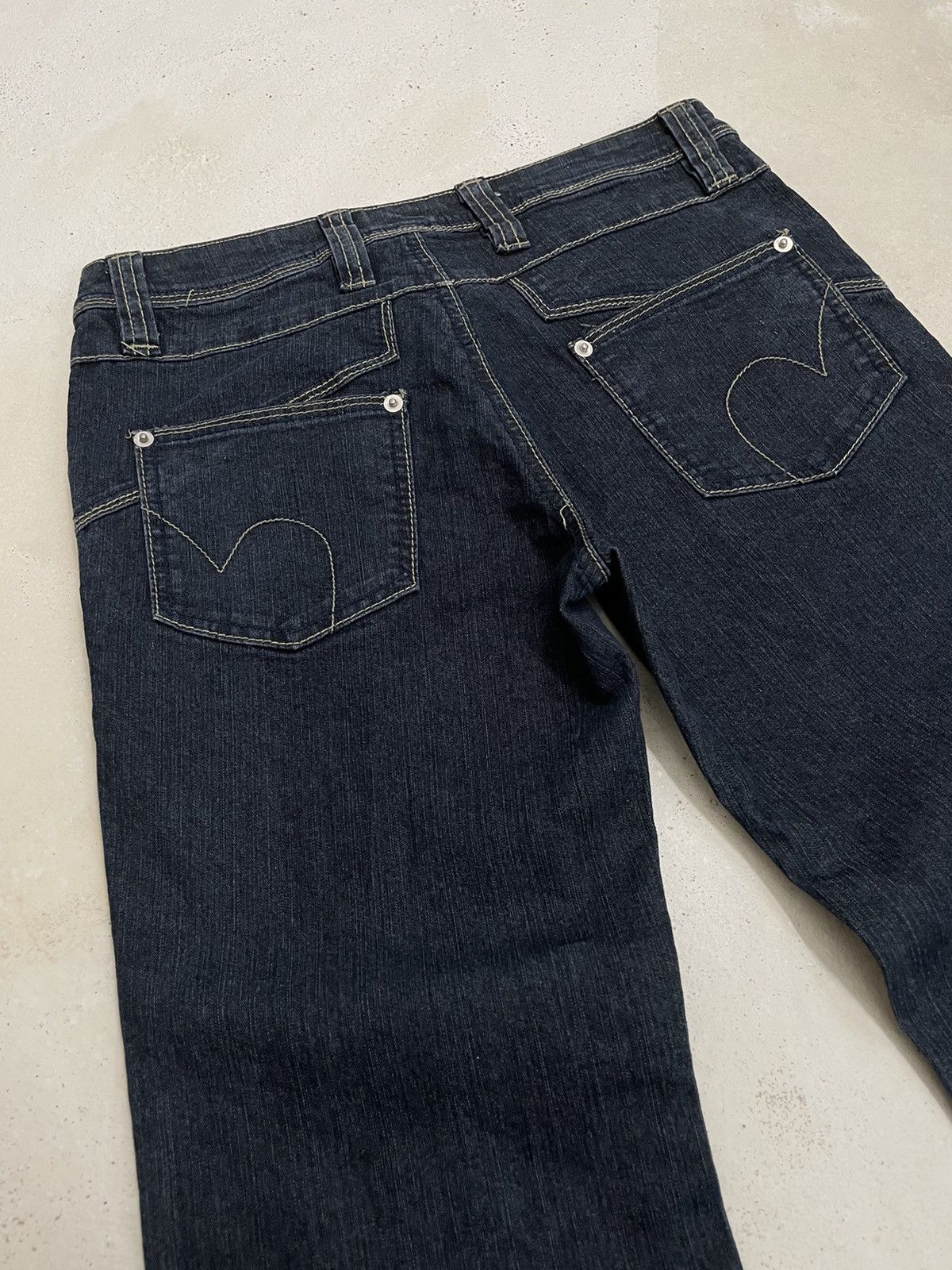 Japanese Brand × Le Grande Bleu (L.G.B.) Asawa Japanese Flare Bell Bottom Raw Denim Pants Size US 27 - 8 Thumbnail